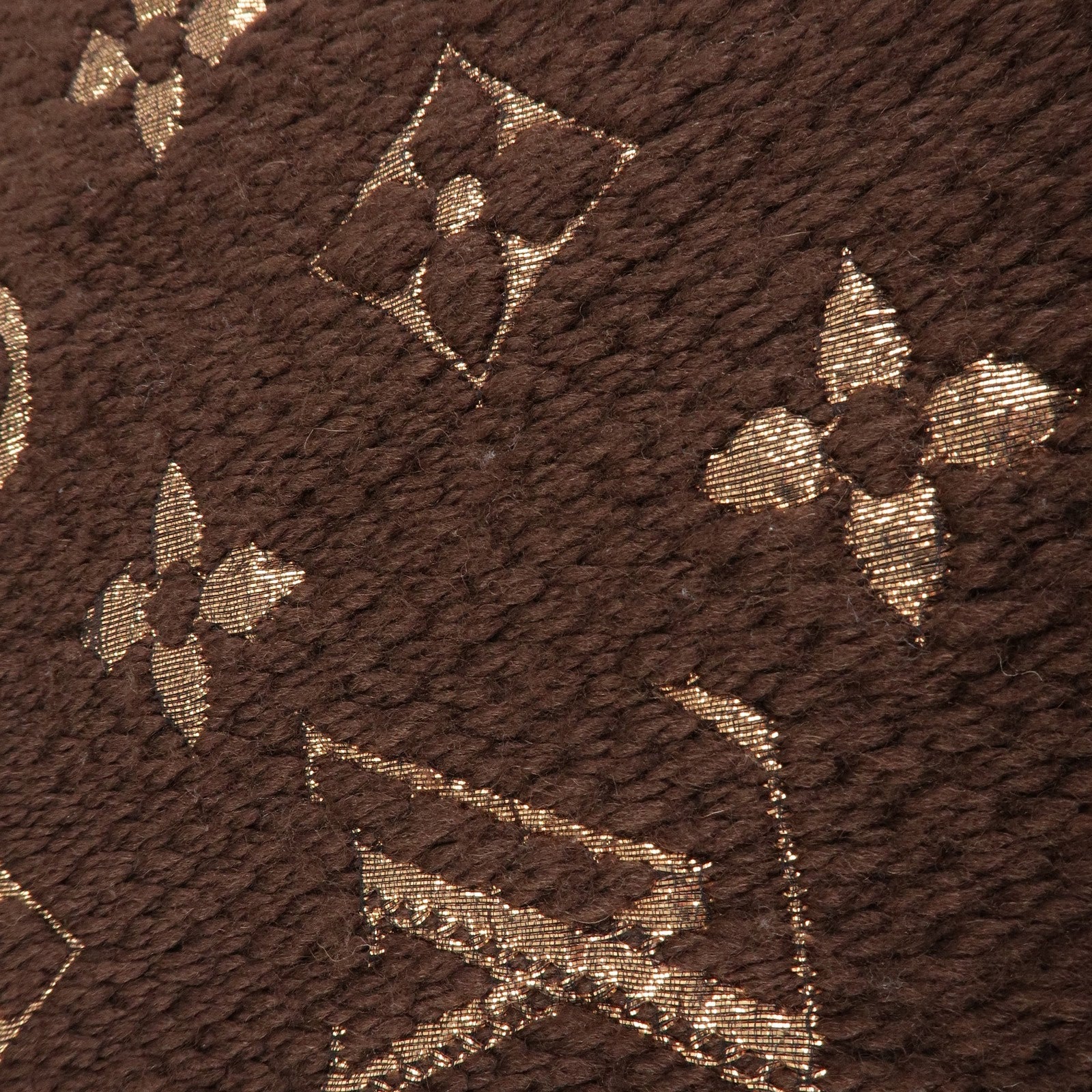 Louis Vuitton Echarpe Logomania Shine Wool Silk Scarf Brown M71383