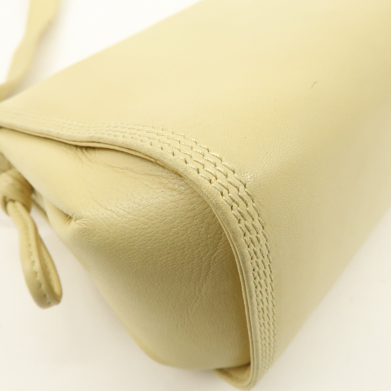 LOEWE Anagram Leather Shoulder Bag Crossbody Bag Beige