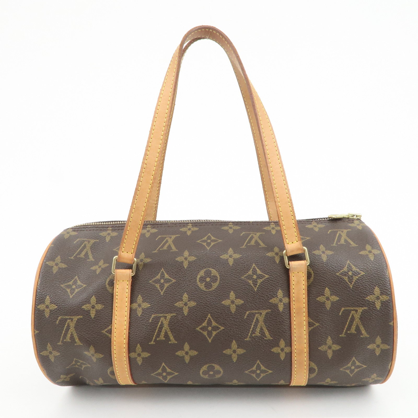 Louis Vuitton Monogram Papillon 30 Hand Bag Brown M51385