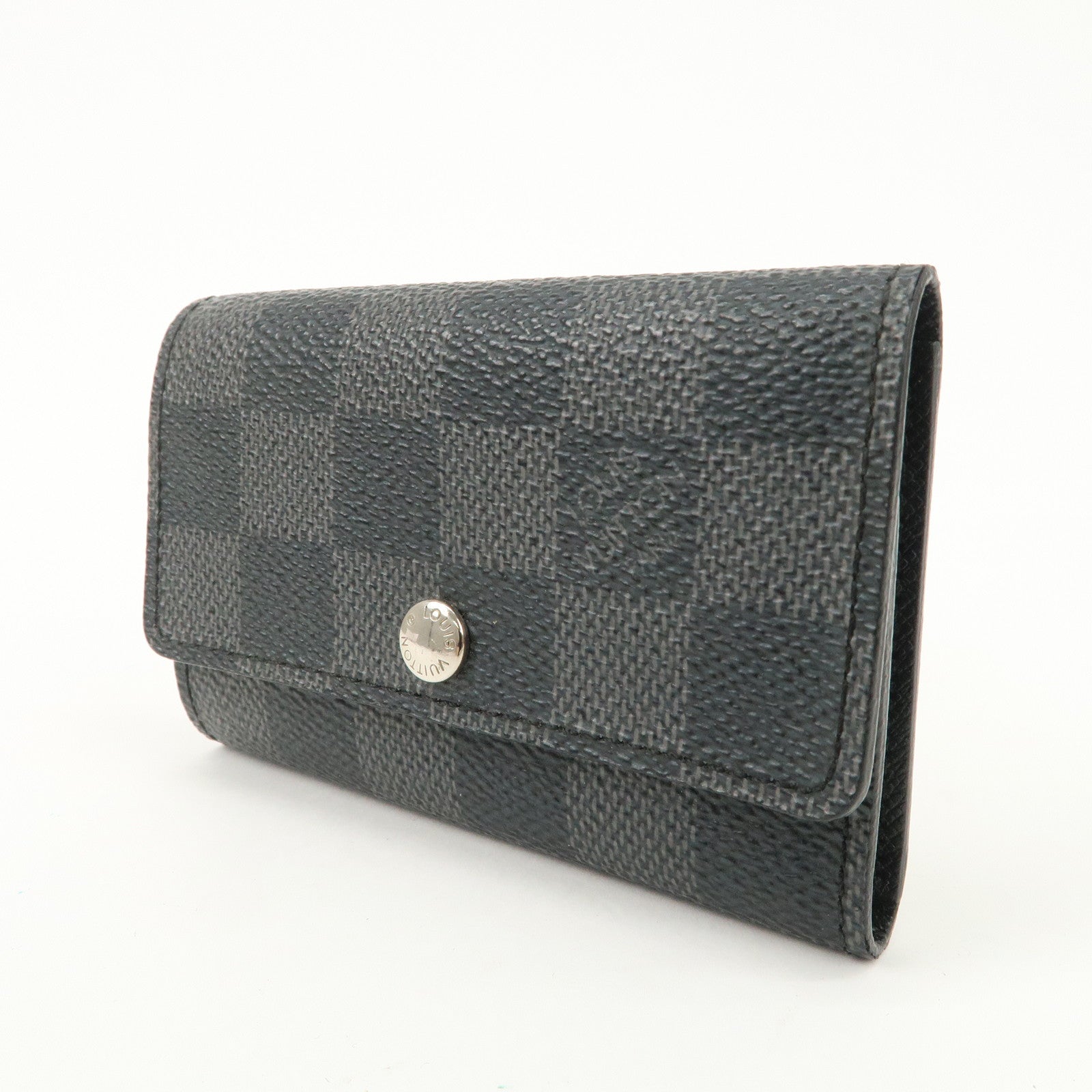 Louis Vuitton Damier Graphite Multicle 6 Key Case Gray N62662 Used