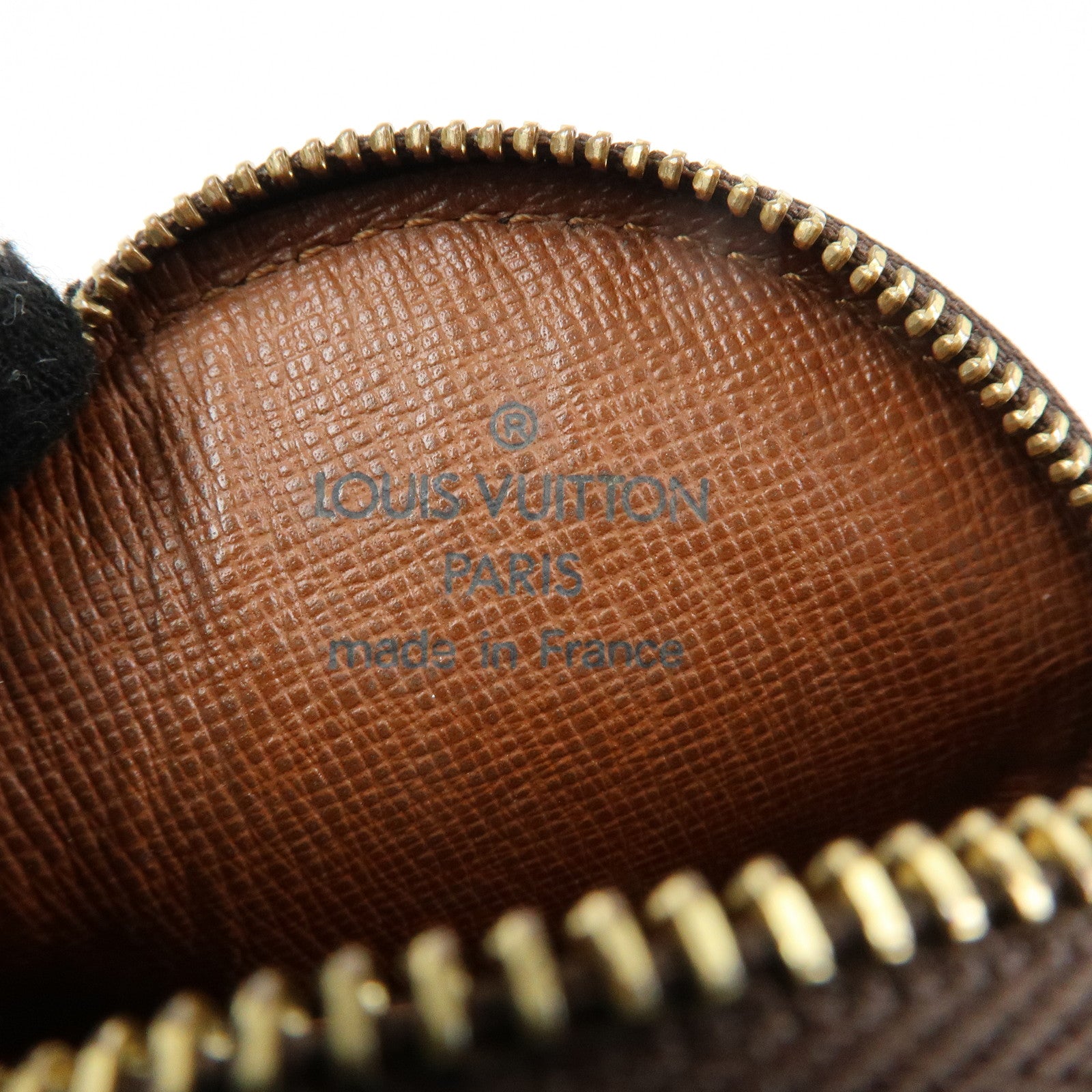 Louis Vuitton Monogram Porte Monnaie Rond Coin Case Brown M61926