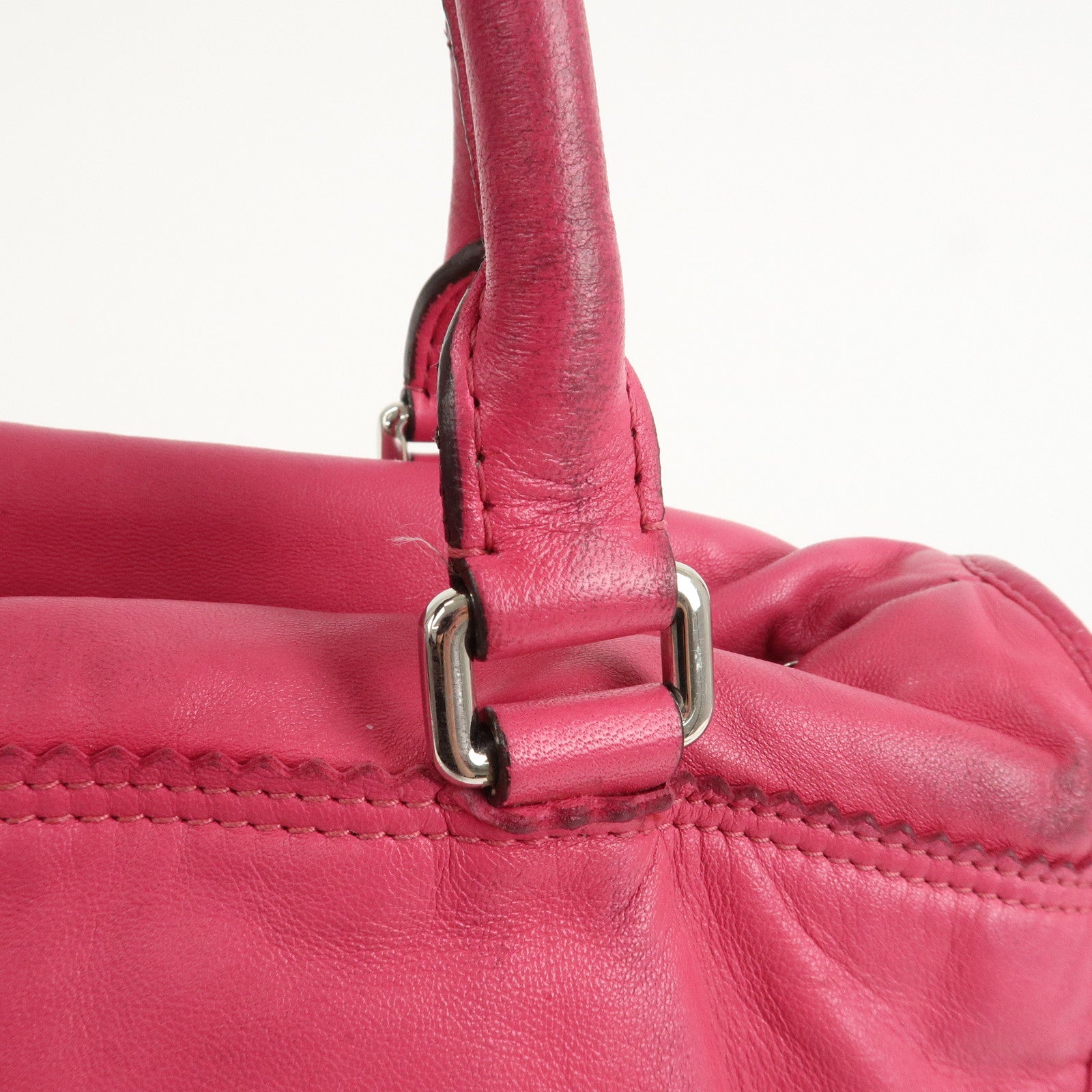 LOEWE Seville Anagram Nappa Leather 2Way Shoulder Hand Bag Pink