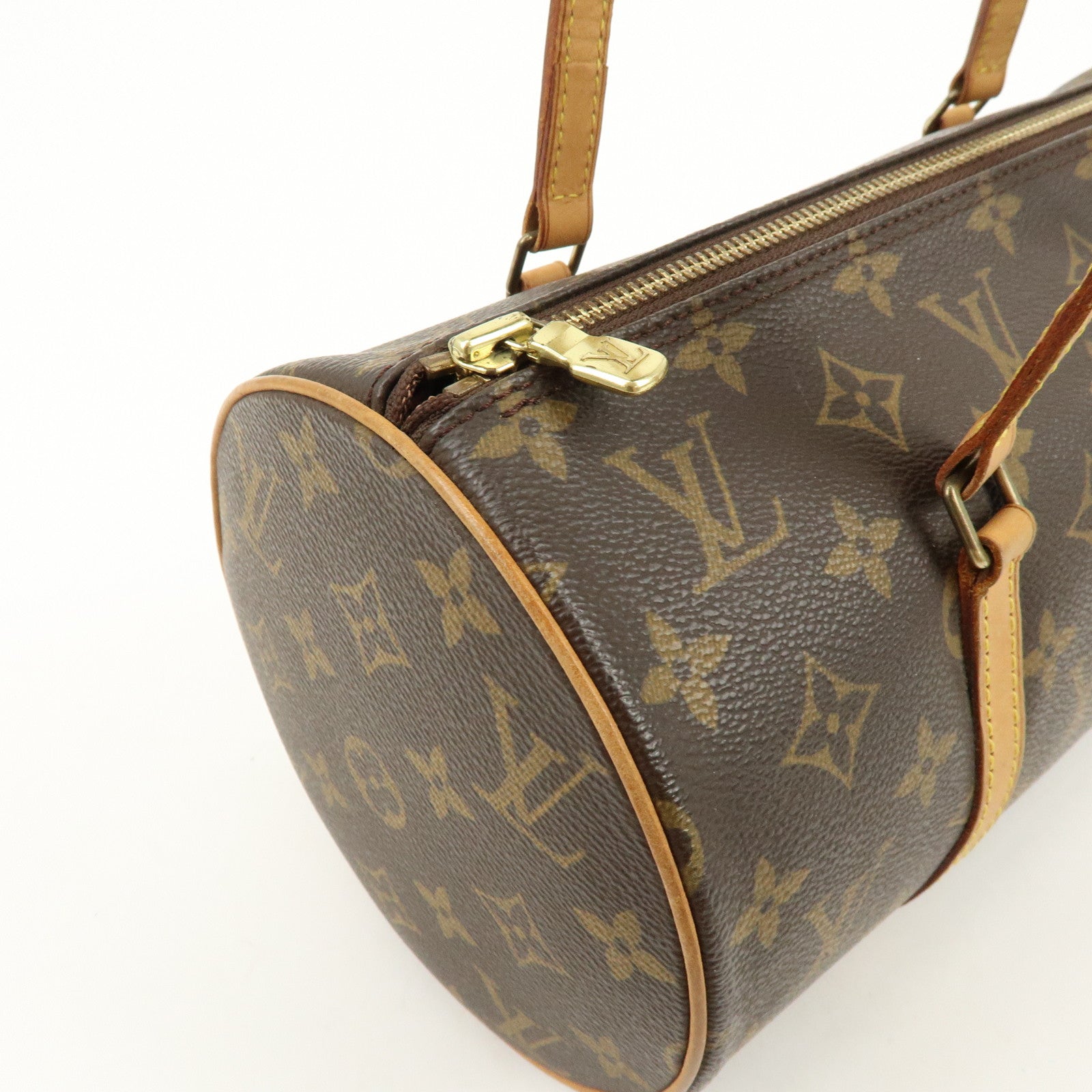 Louis Vuitton Monogram Papillon 30 Hand Bag Brown M51385