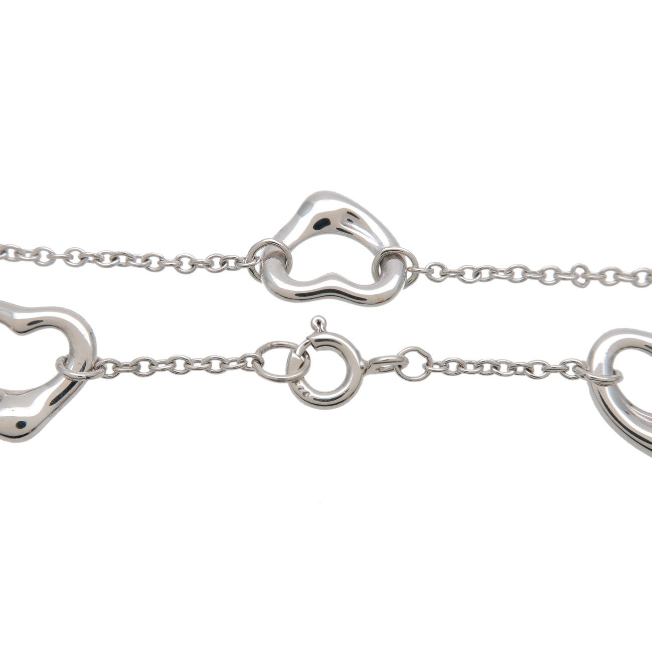 Tiffany & Co Open Heart 5P Bracelet SV925 Silver