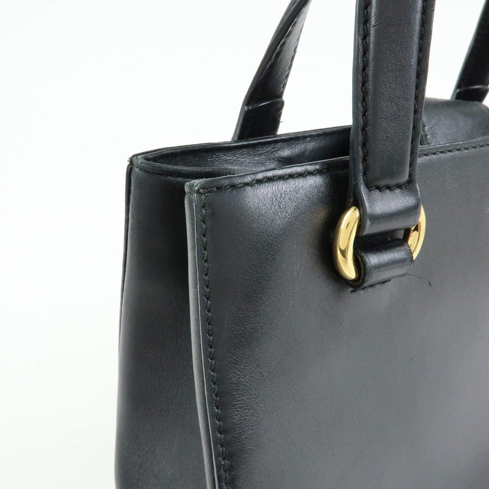 GUCCI Sylvie Sherry Canvas Leather 2Way Shoulder Bag Black 460331