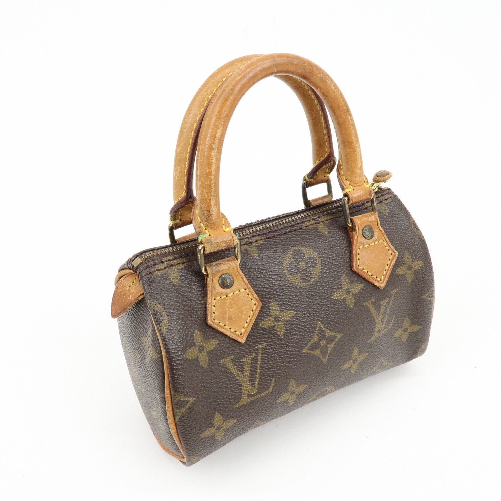 Louis Vuitton Monogram Mini Speedy Hand Bag Brown M41534
