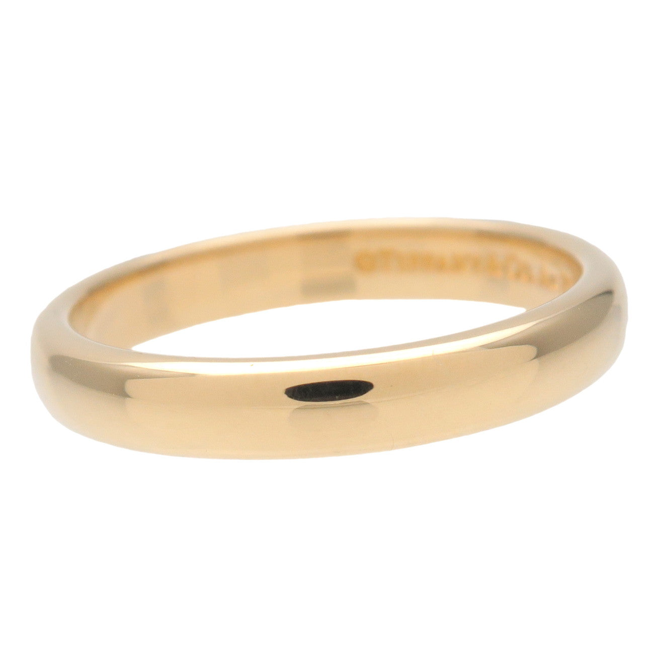 Tiffany & Co Classic Band Ring K18 #8.5 750YG Yellow Gold US4.5-5