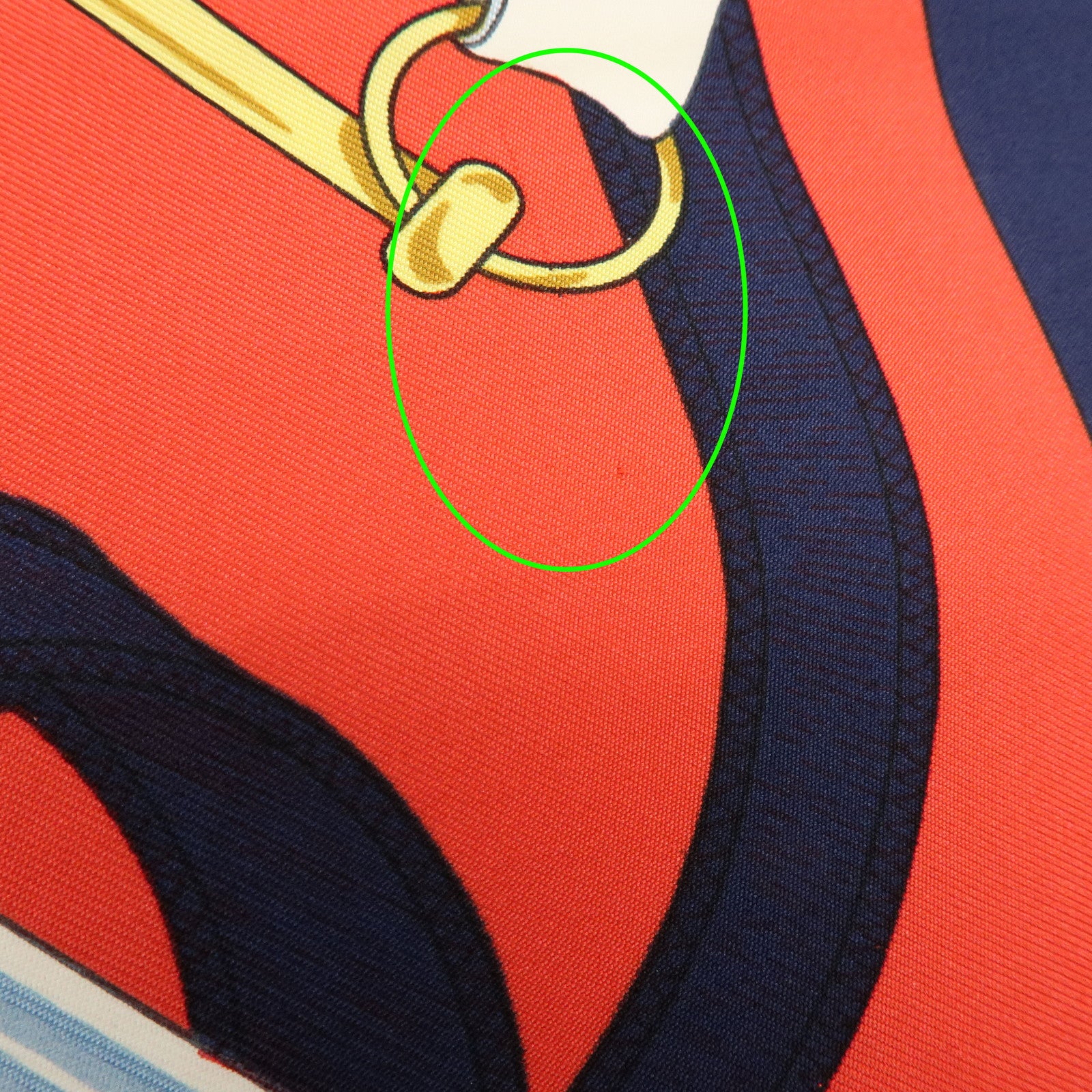 HERMES Carre 90 Silk 100% Eperon d'or Scarf Navy Red