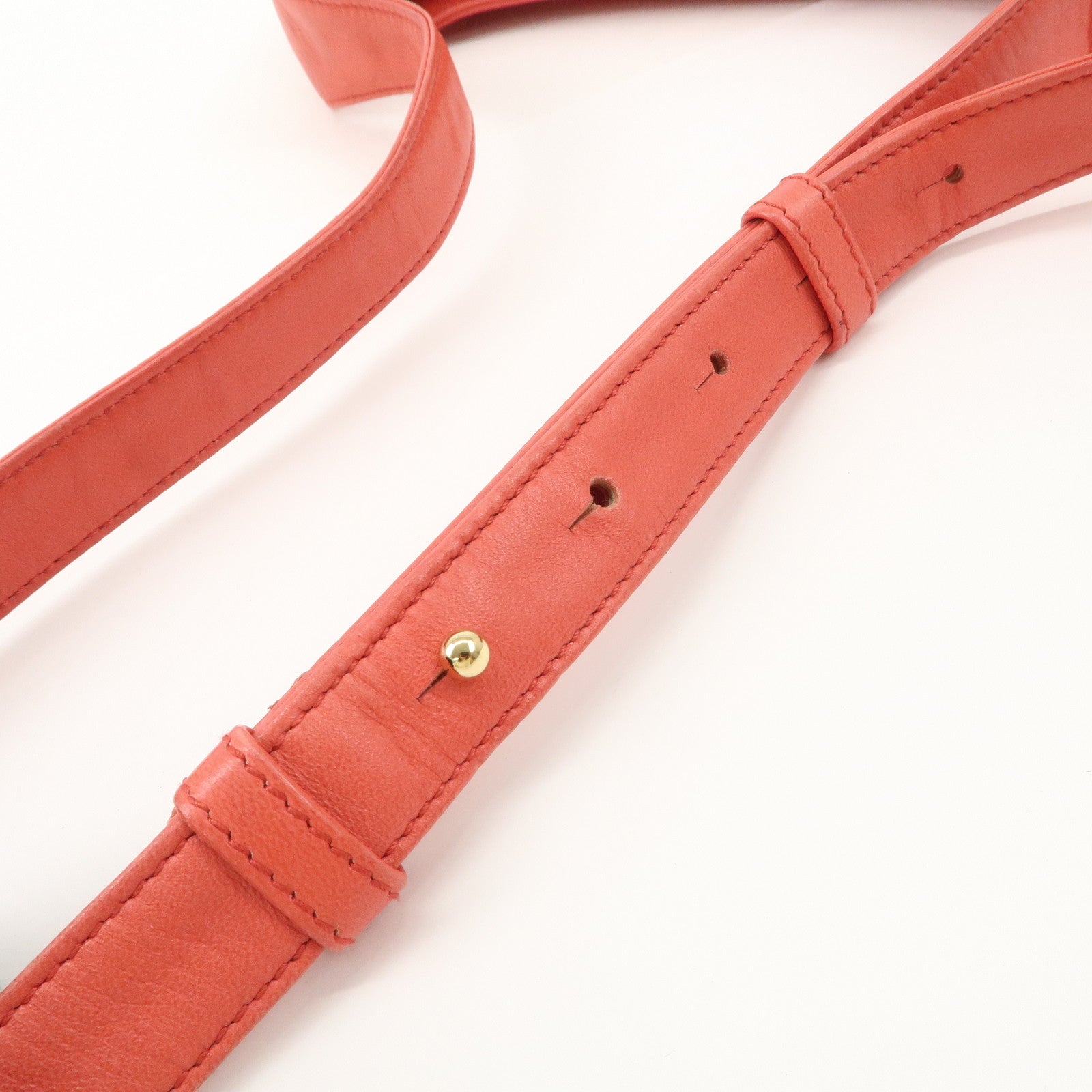 LOEWE Anagram Leather Shoulder Bag Hand Bag Pink Used