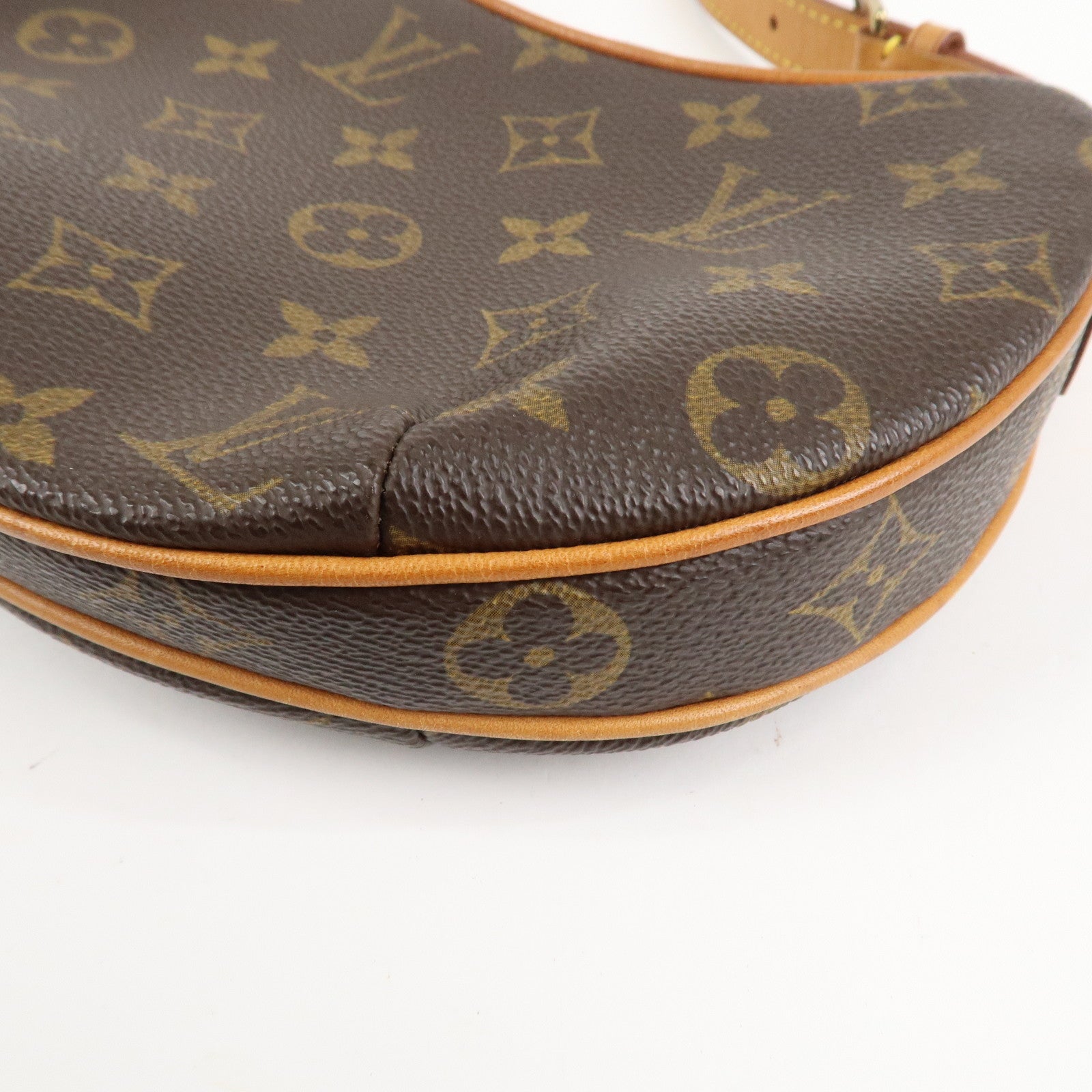 Louis Vuitton Monogram Pochette Croissant Shoulder Bag Brown M51510 Used