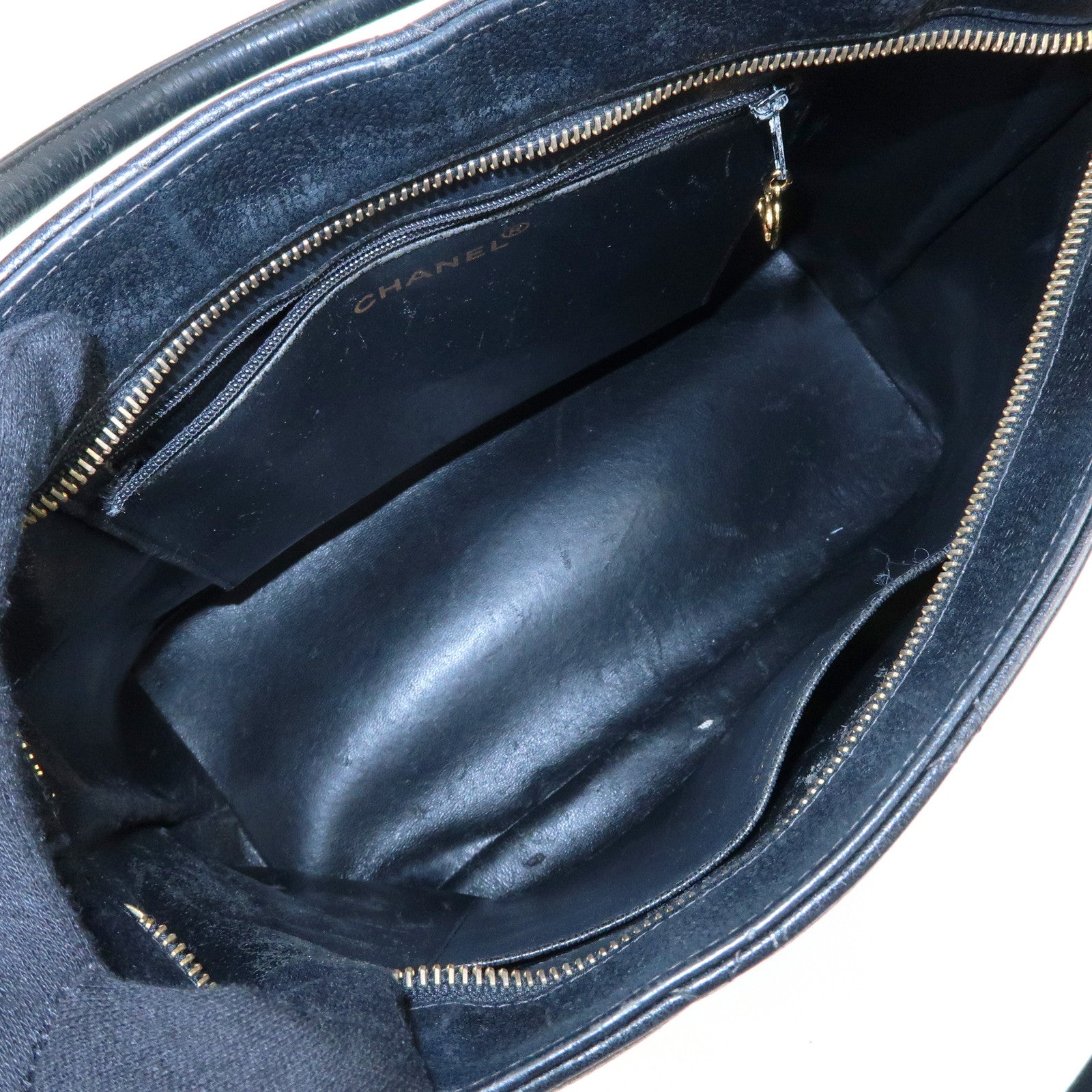 CHANEL Matelasse COCO Mark Medallion Tote Bag Hand Bag Black A01804