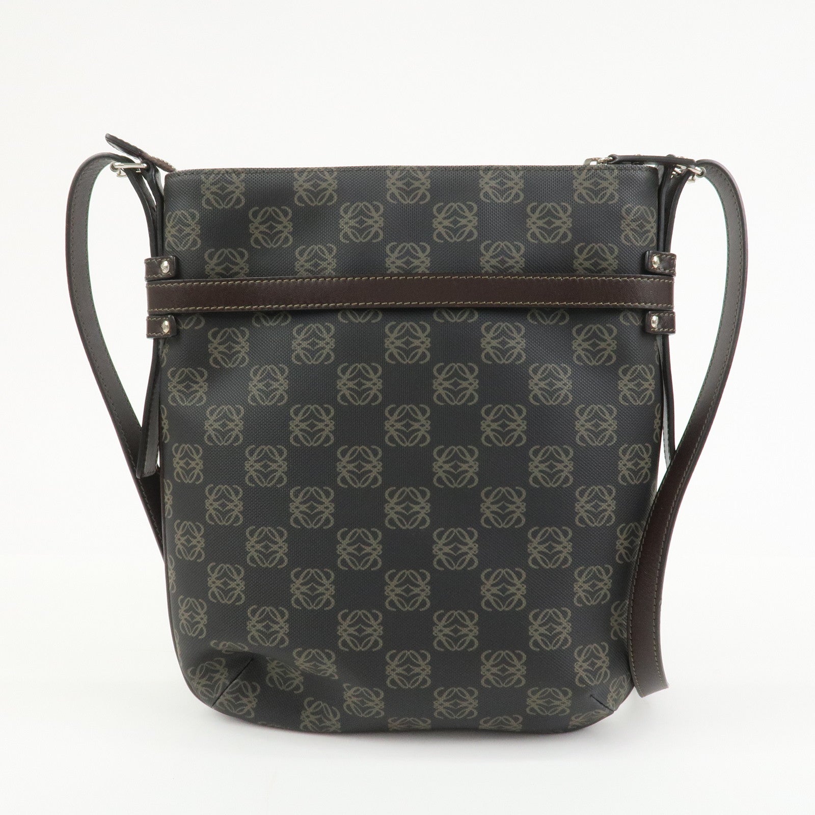 LOEWE Repeat Anagram Logo PVC Leather Shoulder Bag Crossbody Bag