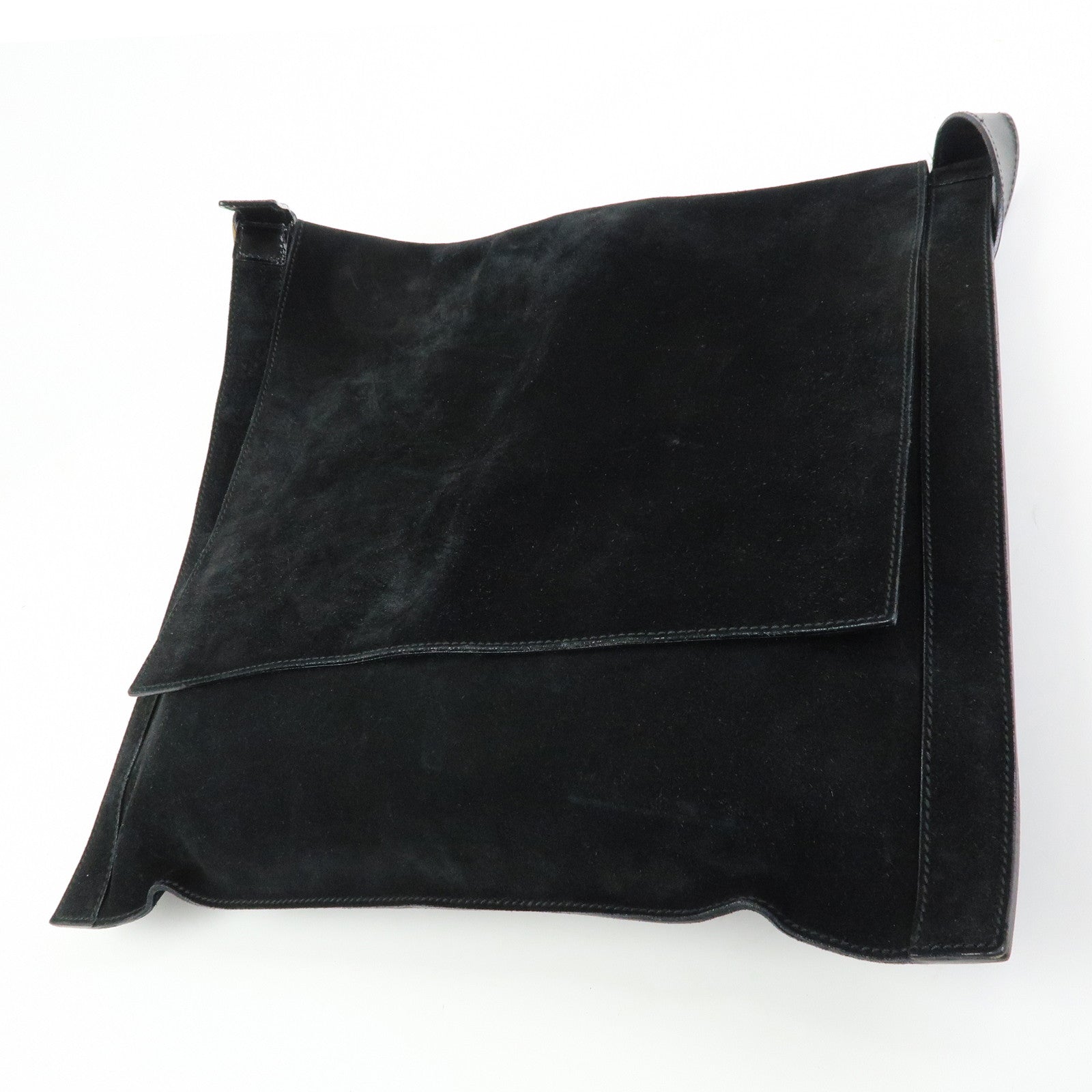 GUCCI Suede Shoulder Bag Crossbody Bag Black 001・2122・1931