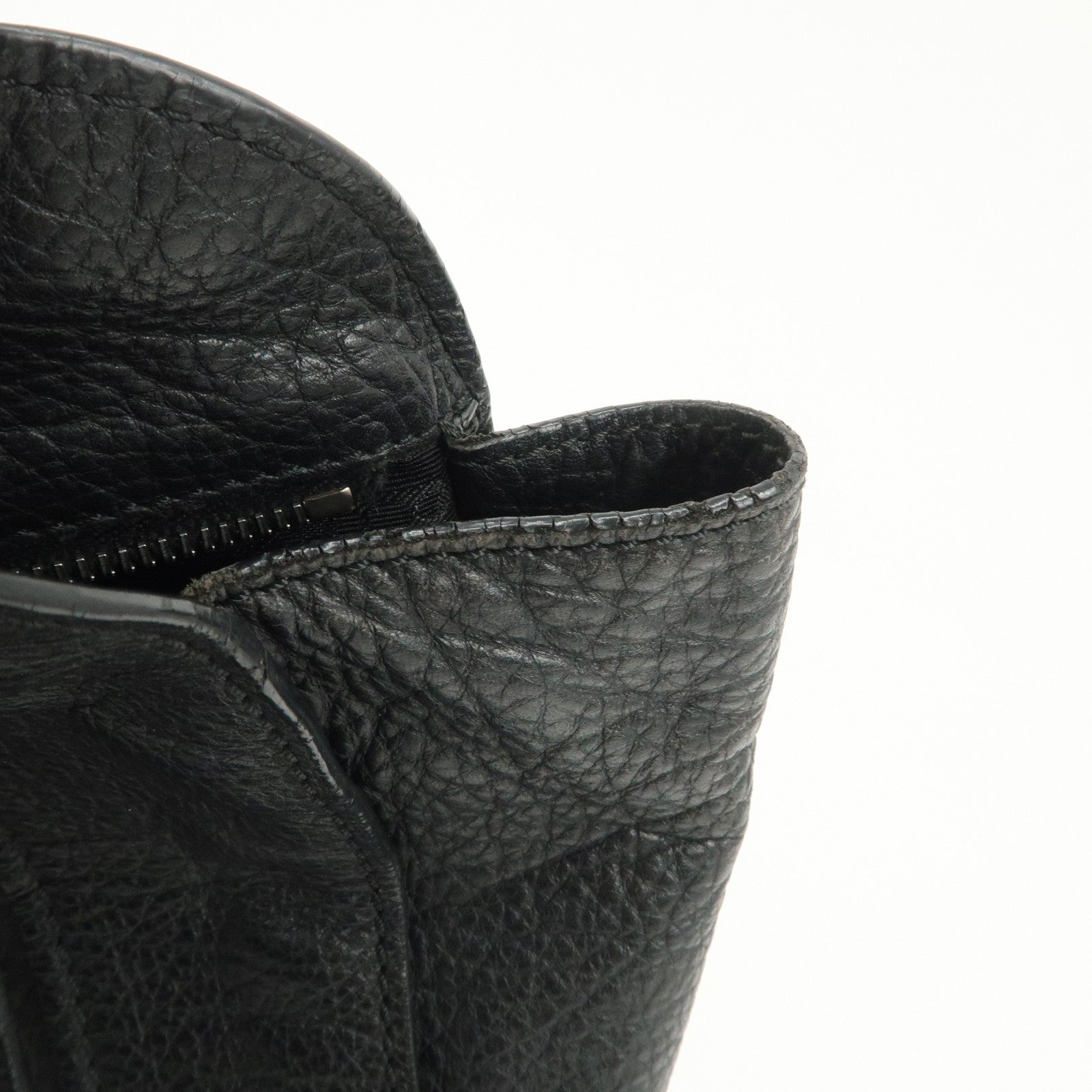 CELINE Bittersweet Leather Shoulder Bag Hand Bag Black