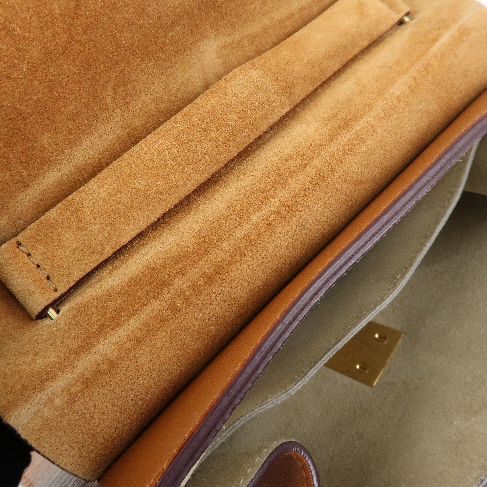 Chloe Drew Leather Suede Shoulder Bag Crossbody Bag Brown