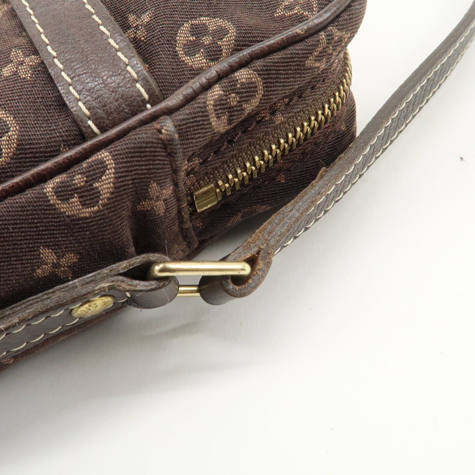 Louis Vuitton Monogram Mini Lin Danube Shoulder Bag Brown M95228