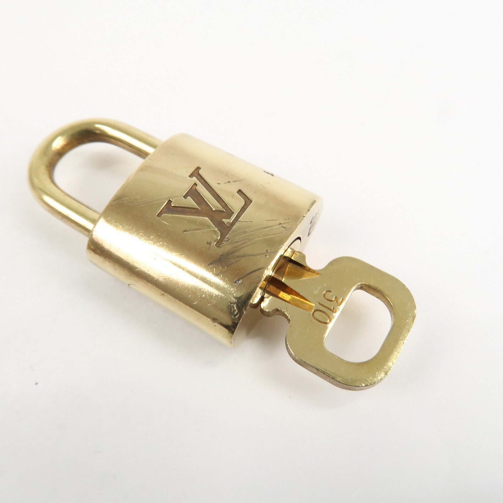 Louis Vuitton Set of 10 Lock & Key Cadena Key Lock Metal Gold