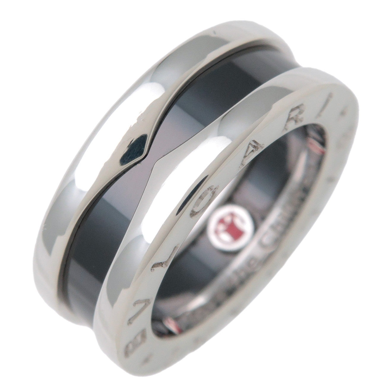 BVLGARI B-Zero1 Save the Children Ring SV925 Black Ceramic #45 US3
