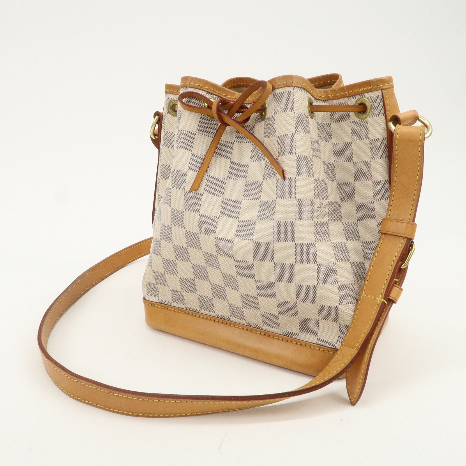 Louis Vuitton Damier Azur Canvas Leather Noe BB Shoulder Bag N41220