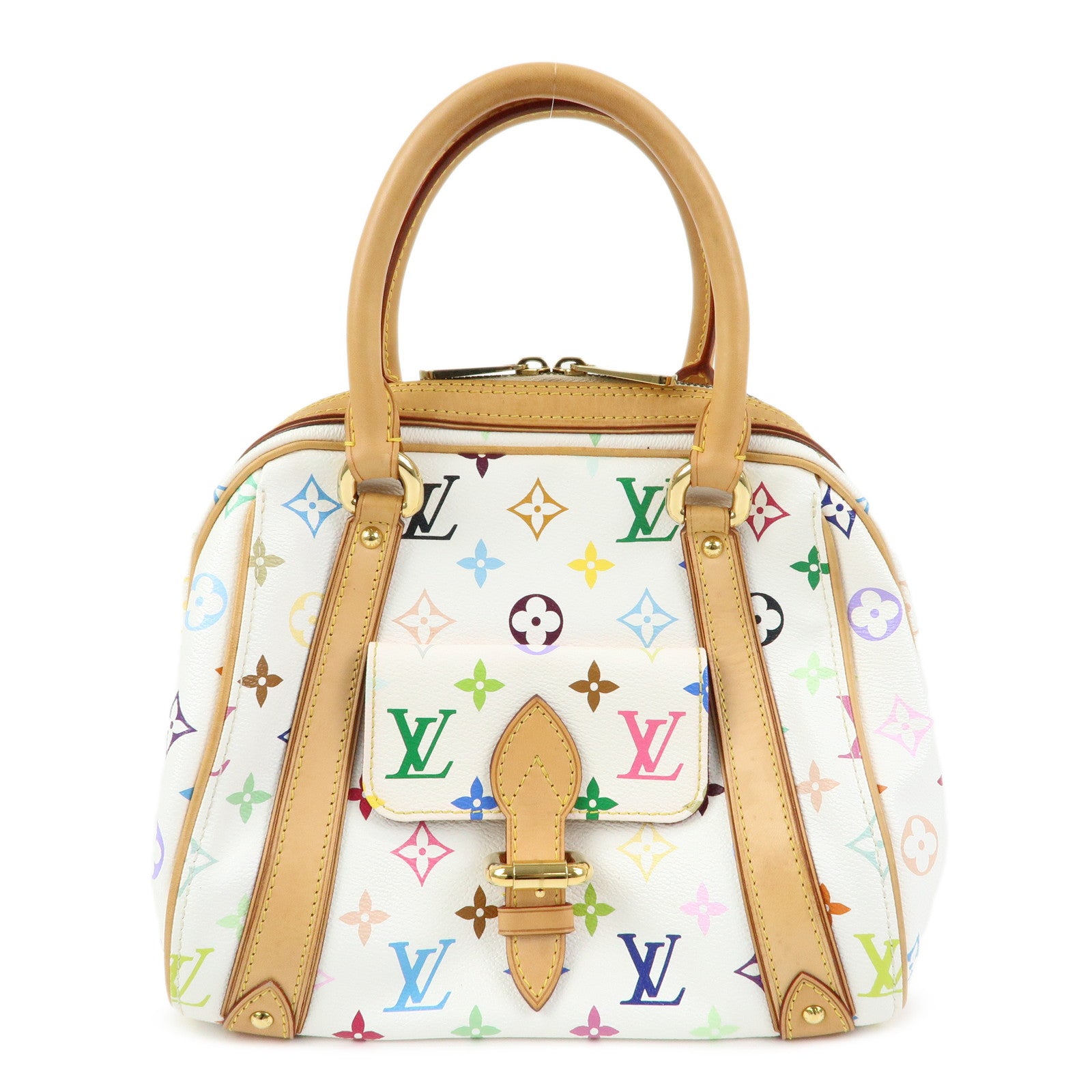 Louis Vuitton Monogram Multicolor Priscilla Hand Bag Blanc M40096