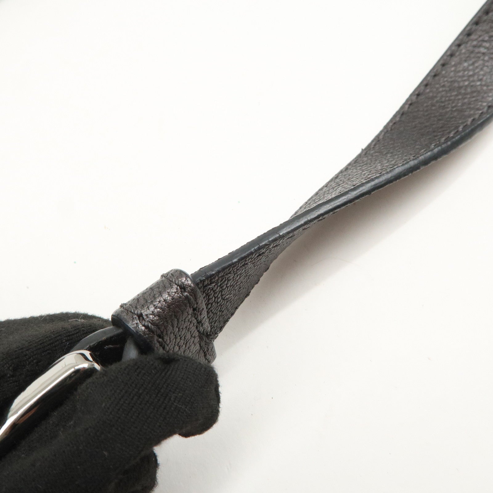 LOEWE Anagram Leather 2WAY Bag Shoulder Bag Hand Bag Metallic Gray