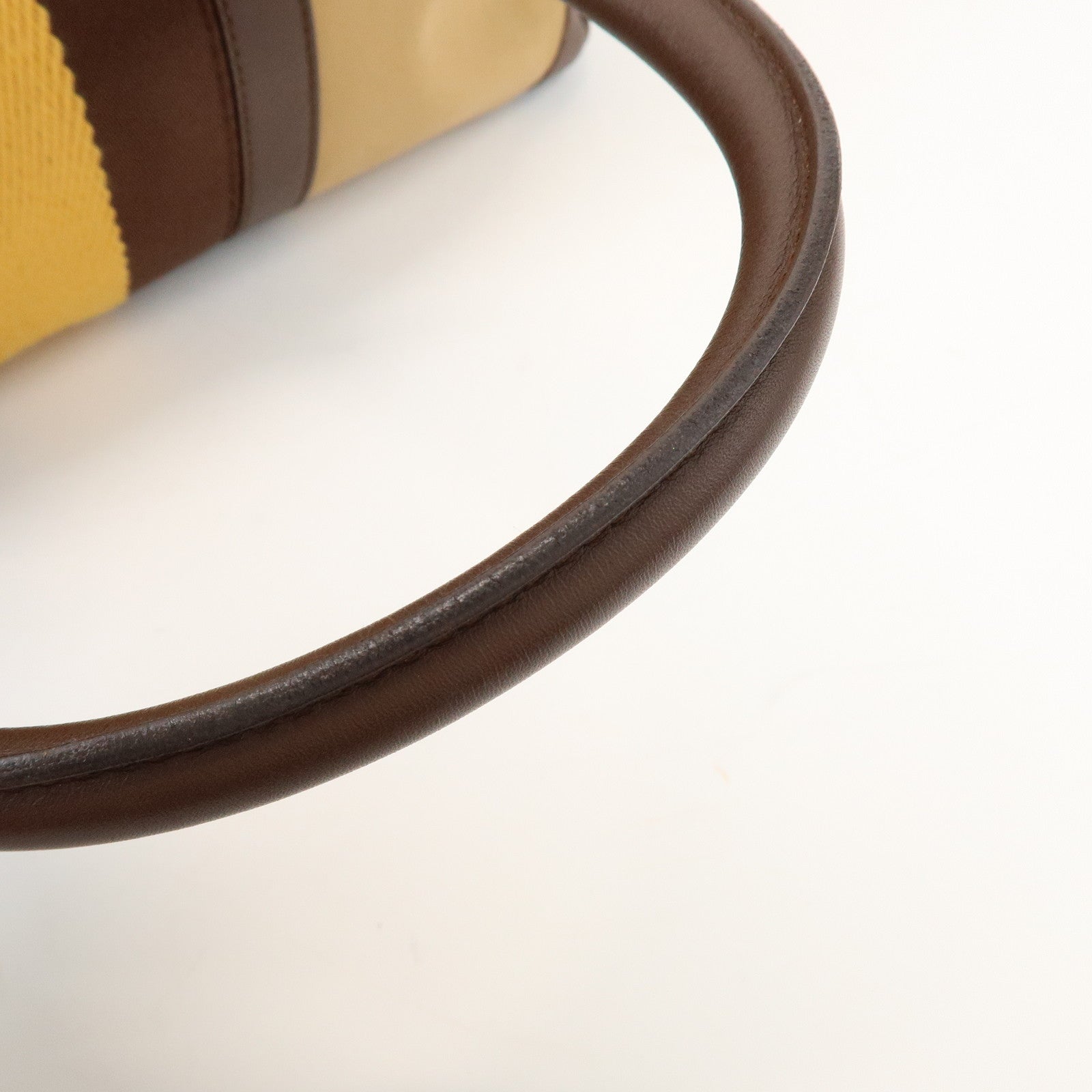 GUCCI Sherry Canvas Leather Boston Hand Bag Brown 000.0846.200047