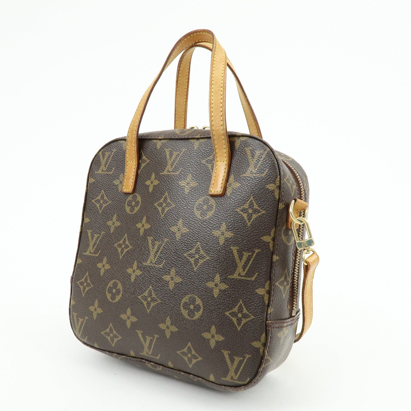Louis Vuitton Monogram Spontini Hand Bag Brown M47500