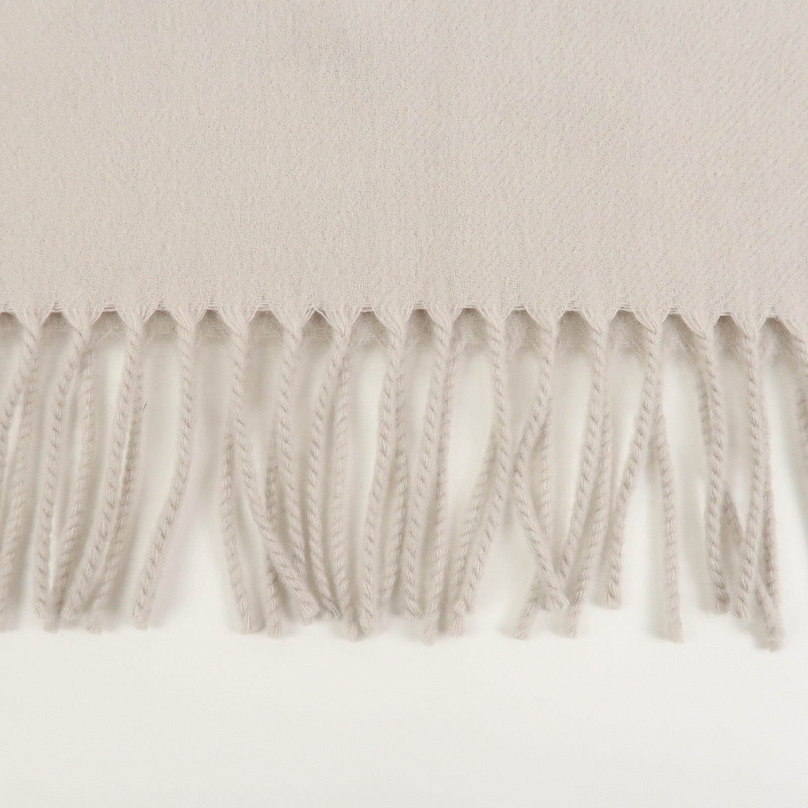 HERMES Cashmere 100% Scarf Stole Ivory