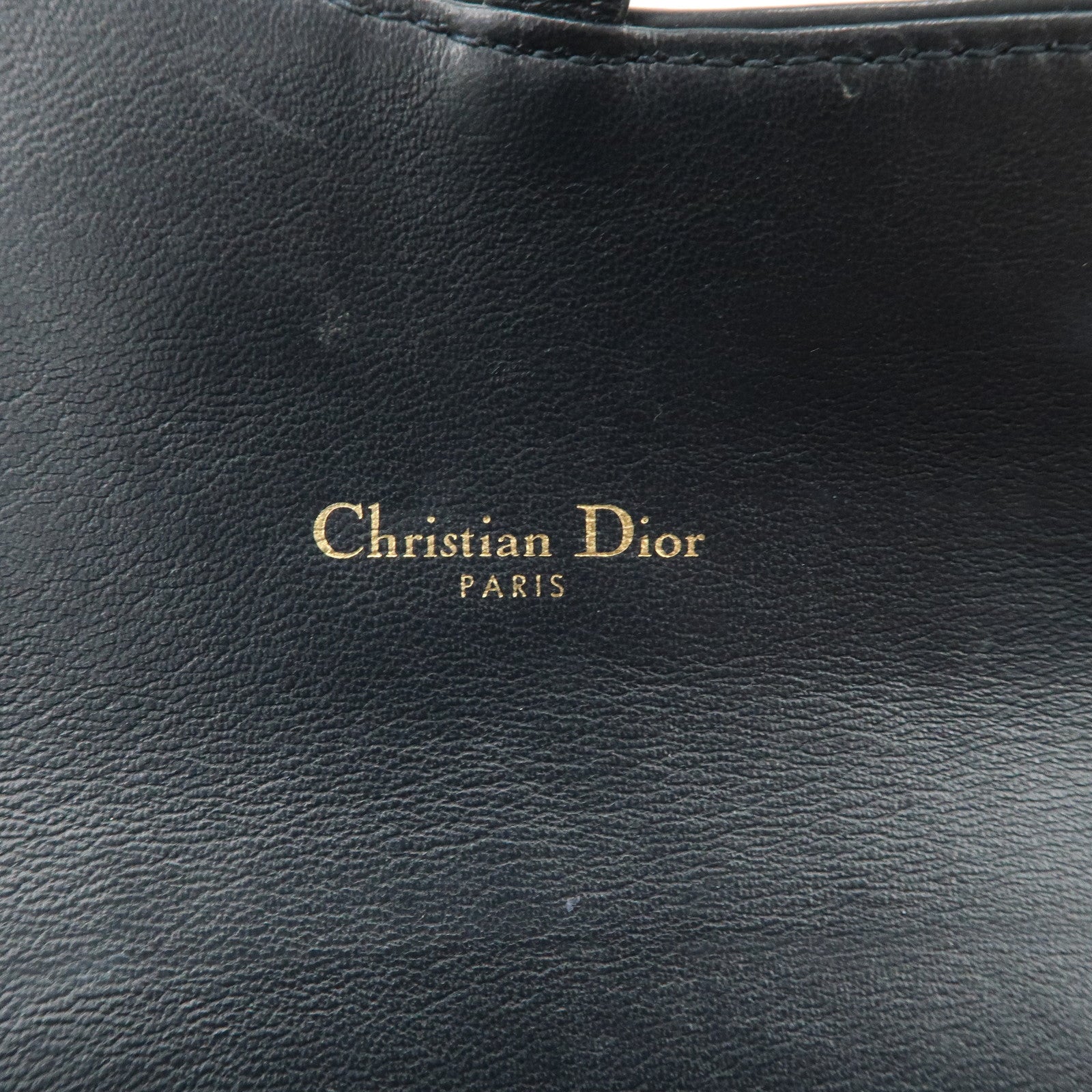 Christian Dior Jacquard Leather Saddle Small Chain Shoulder Wallet