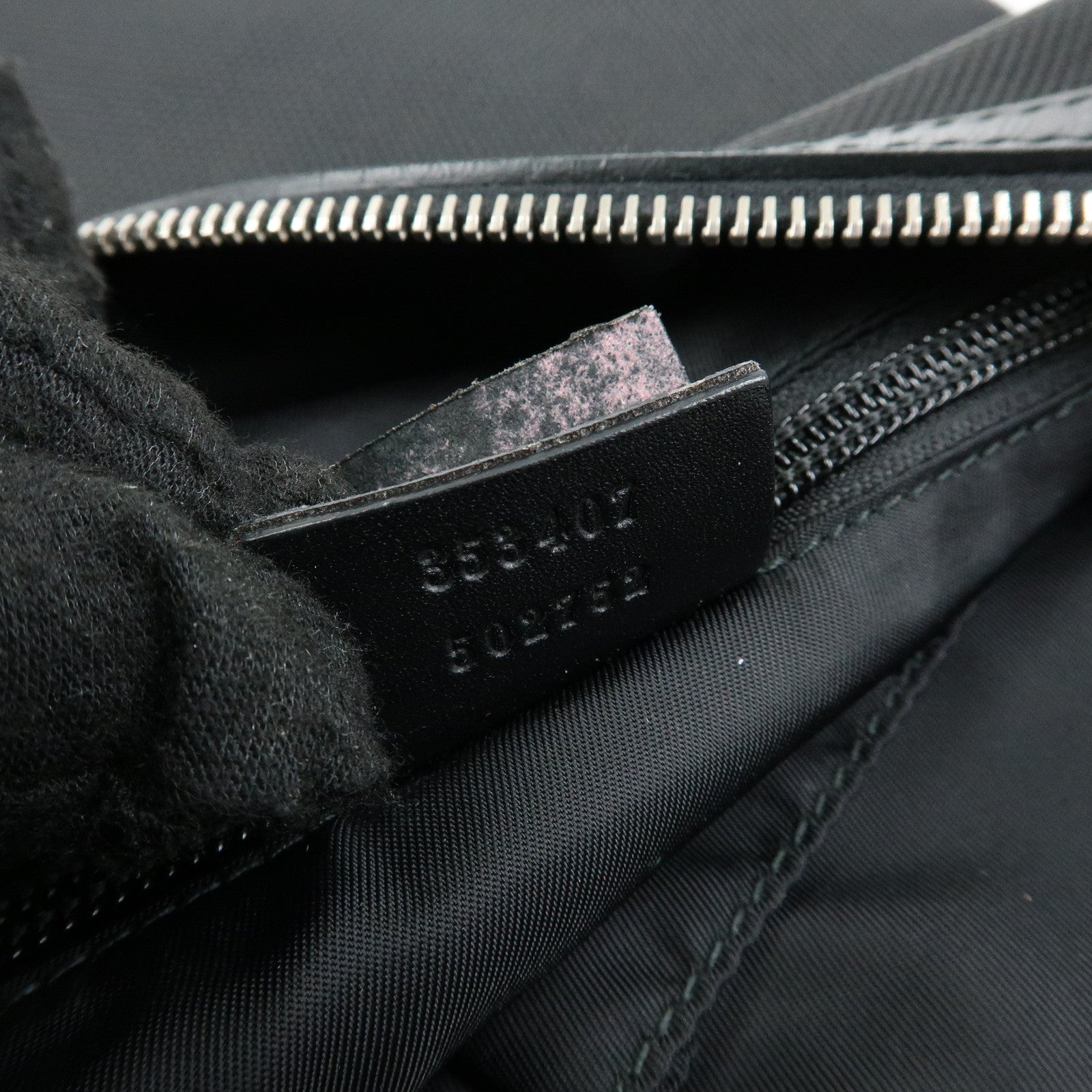 GUCCI Sherry Canvas Leather Shoulder Bag Crossbody Bag Black 353407
