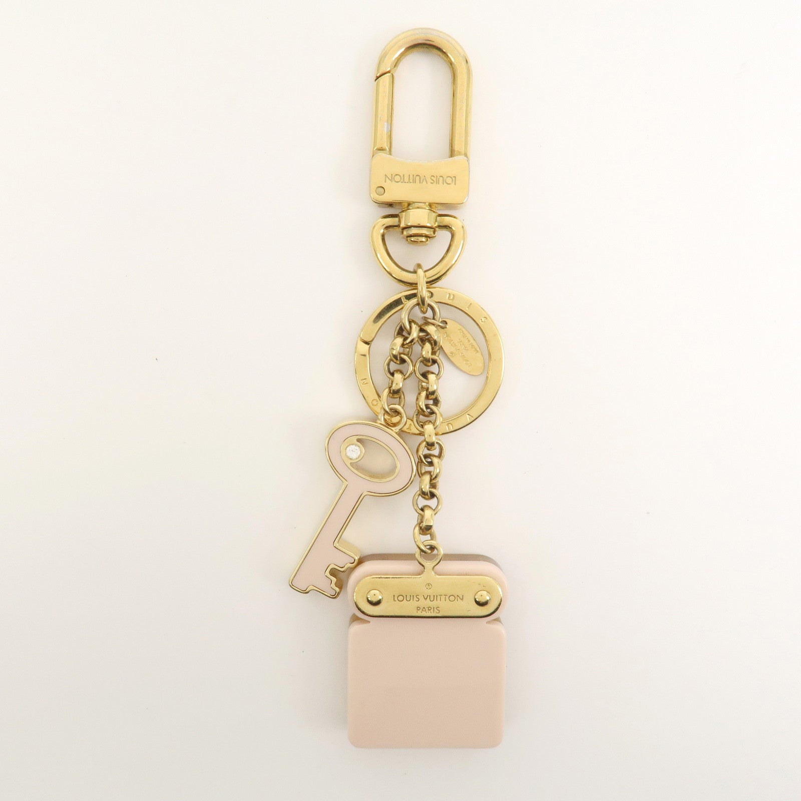 Louis Vuitton Bijou Sac S Lock Key Metal Key Chain Bag Charm M66978