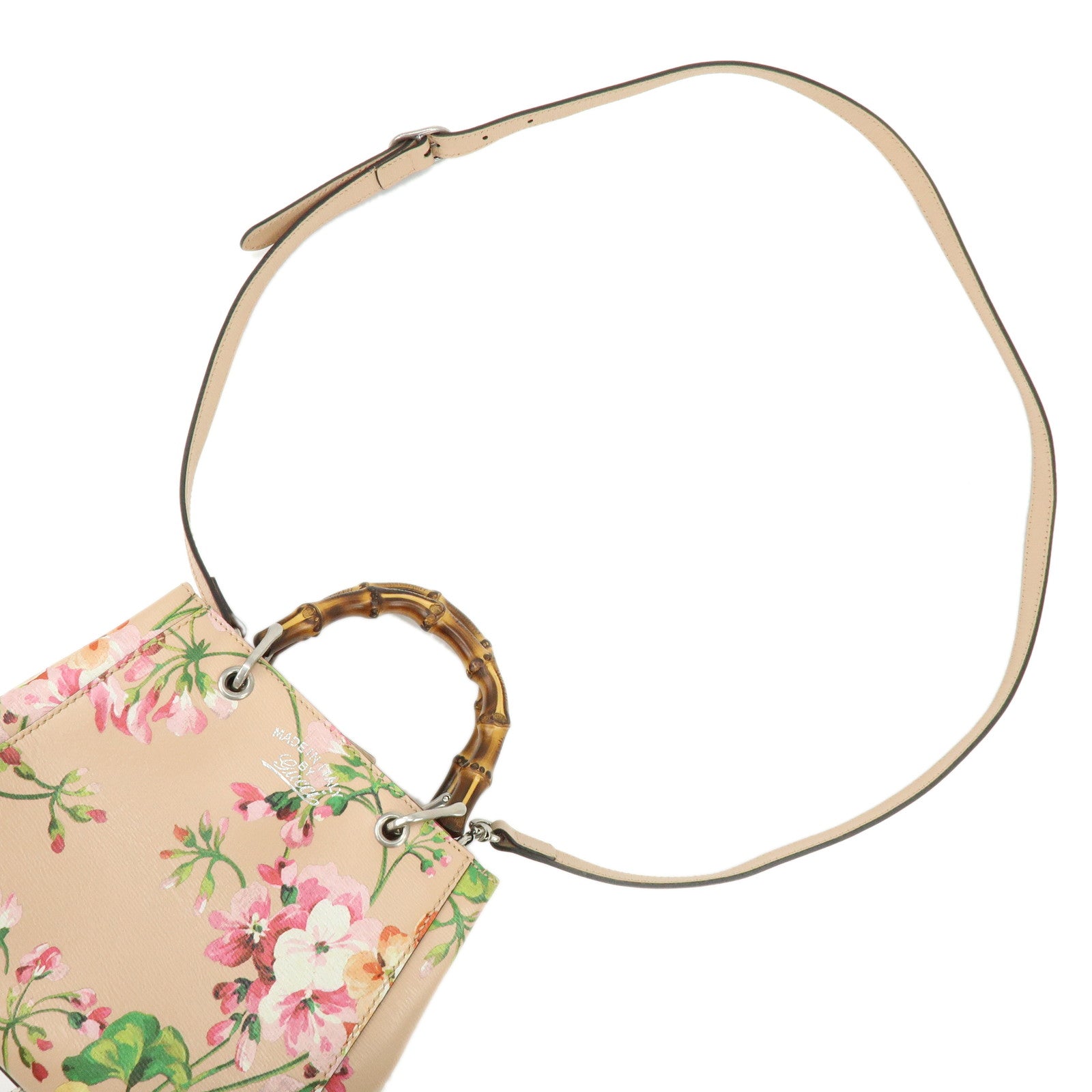 GUCCI Bamboo Blooms Mini Shopper 2Way Hand Shoulder Bag Pink 368823