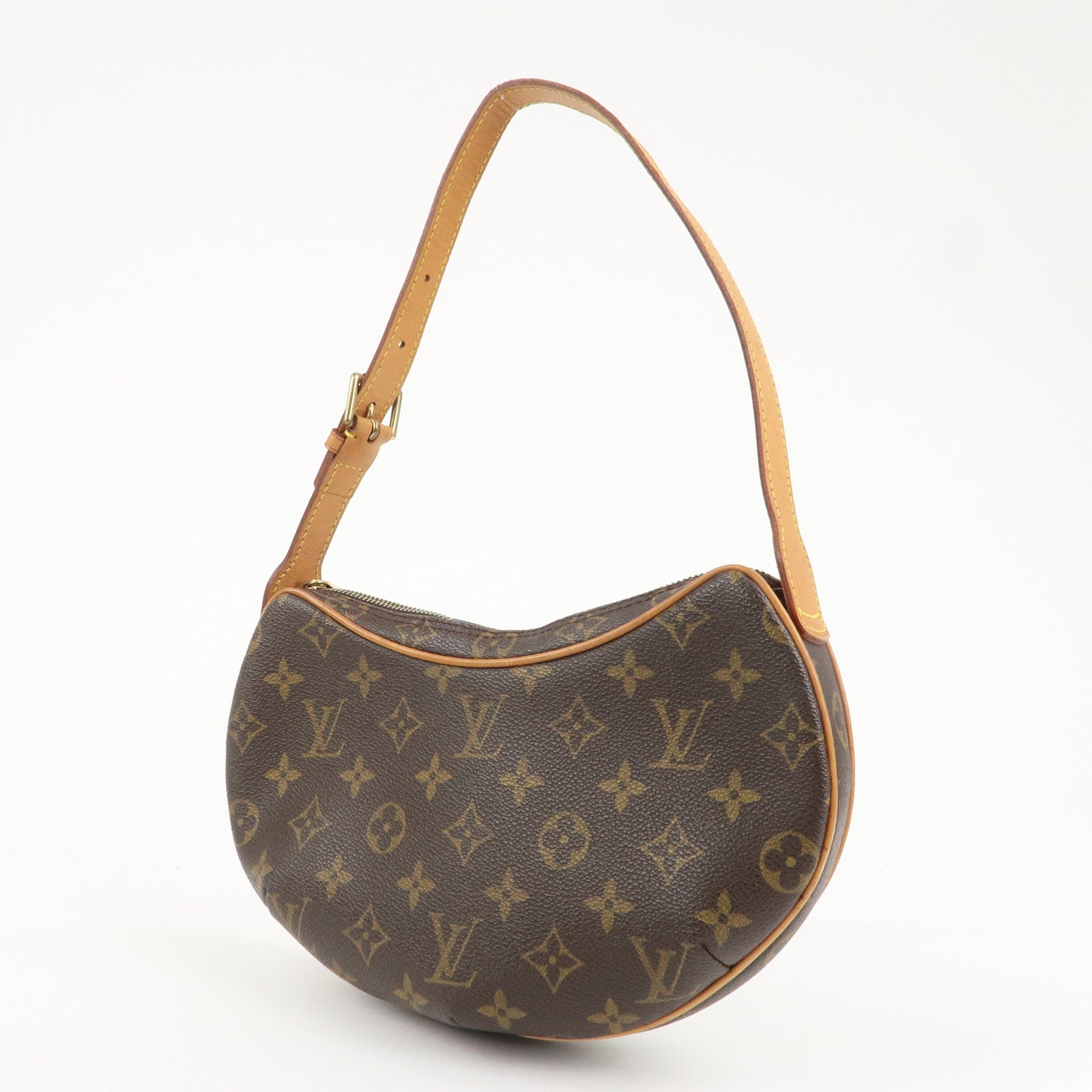 Louis Vuitton Monogram Pochette Croissant Shoulder Bag Brown M51510 Used