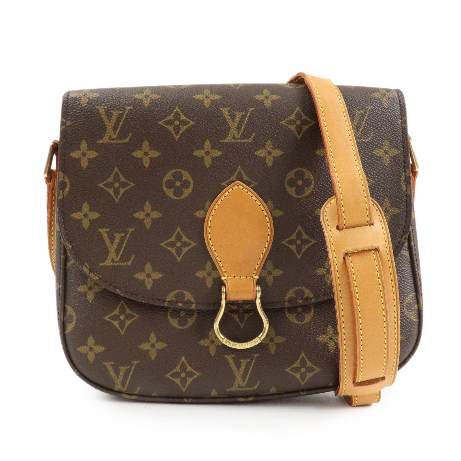 Louis Vuitton Monogram Saint Cloud GM Shoulder Bag Brown M51242 Used