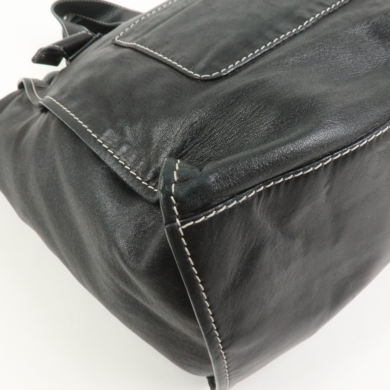 Chloe Patsy Leather Tote Bag Shoulder Bag Studs Black