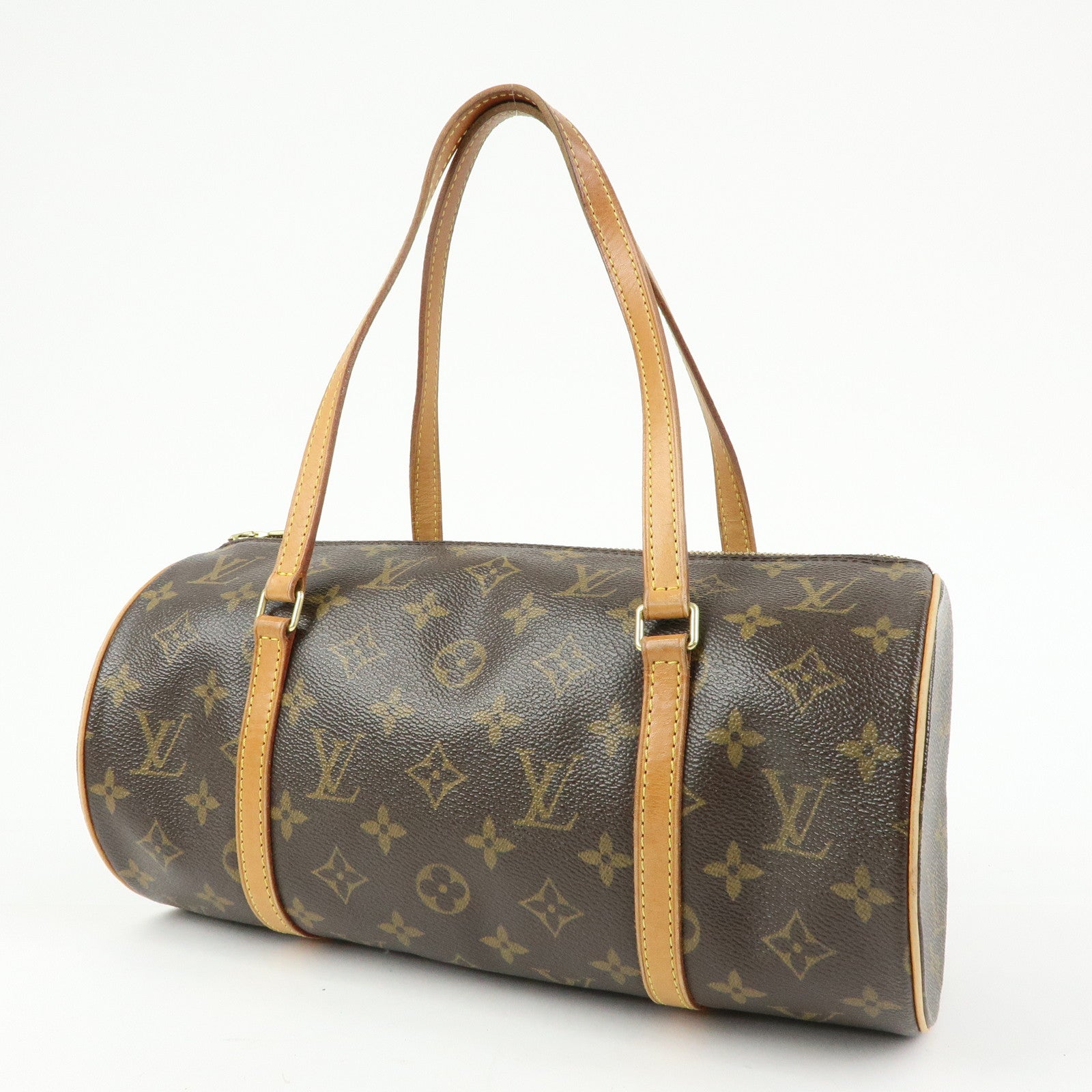 Louis Vuitton Monogram Papillon 30 Hand Bag Brown M51385