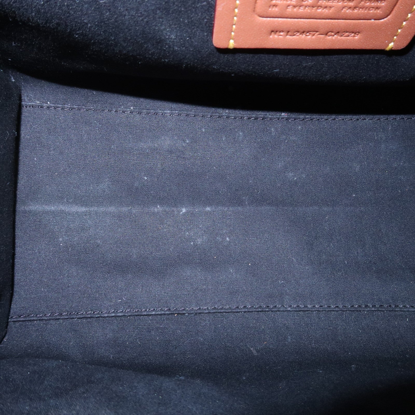 COACH Denim Leather 2Way Shoulder Bag Hand Bag Black