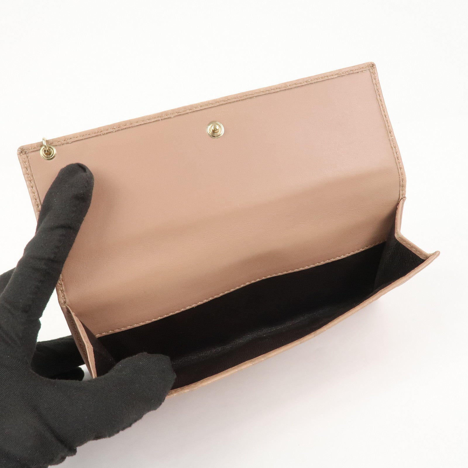 GUCCI Interlocking G Guccissima Leather Long Wallet Pink 212104