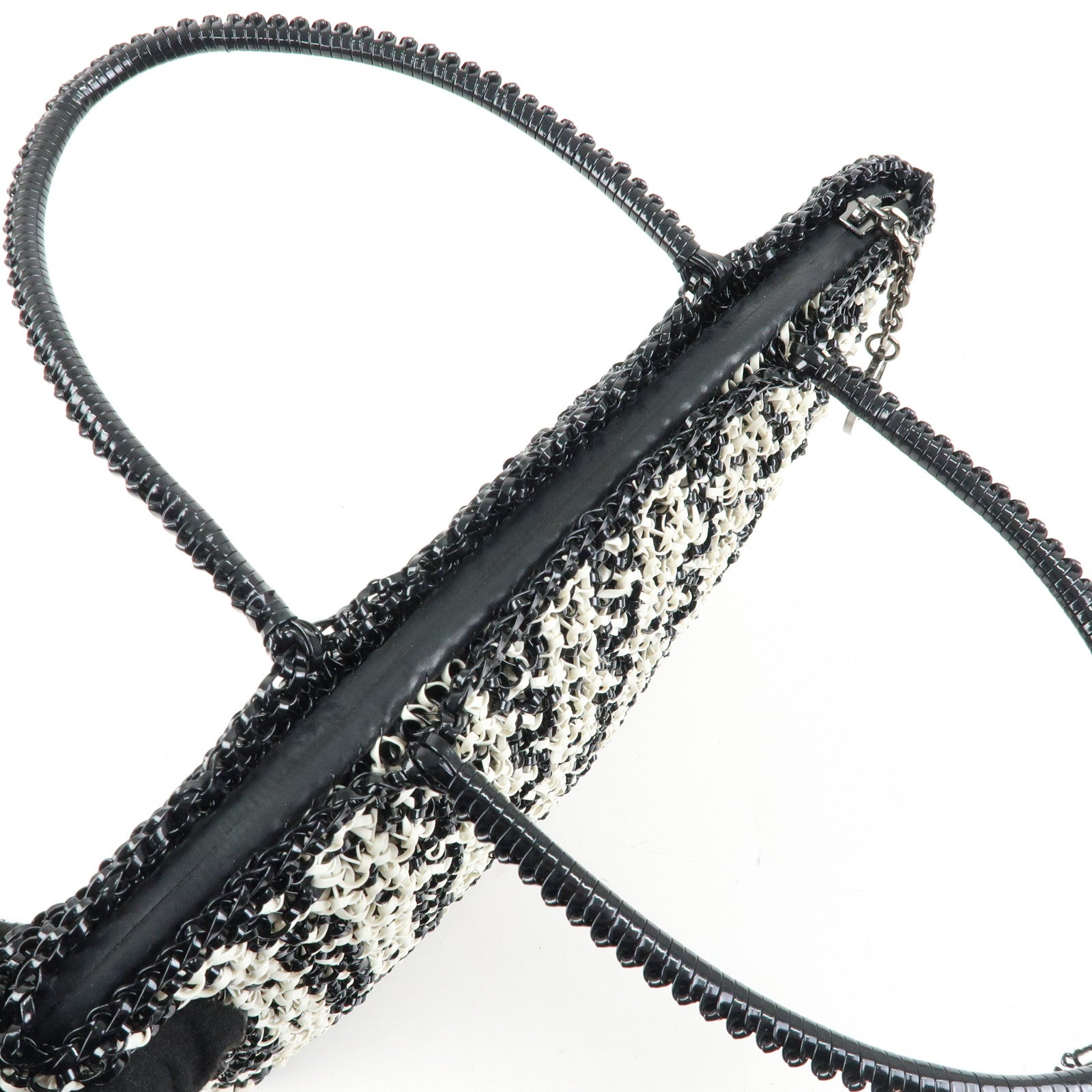 ANTEPRIMA PVC Wire Bag Tote Bag Shoulder Bag Black White