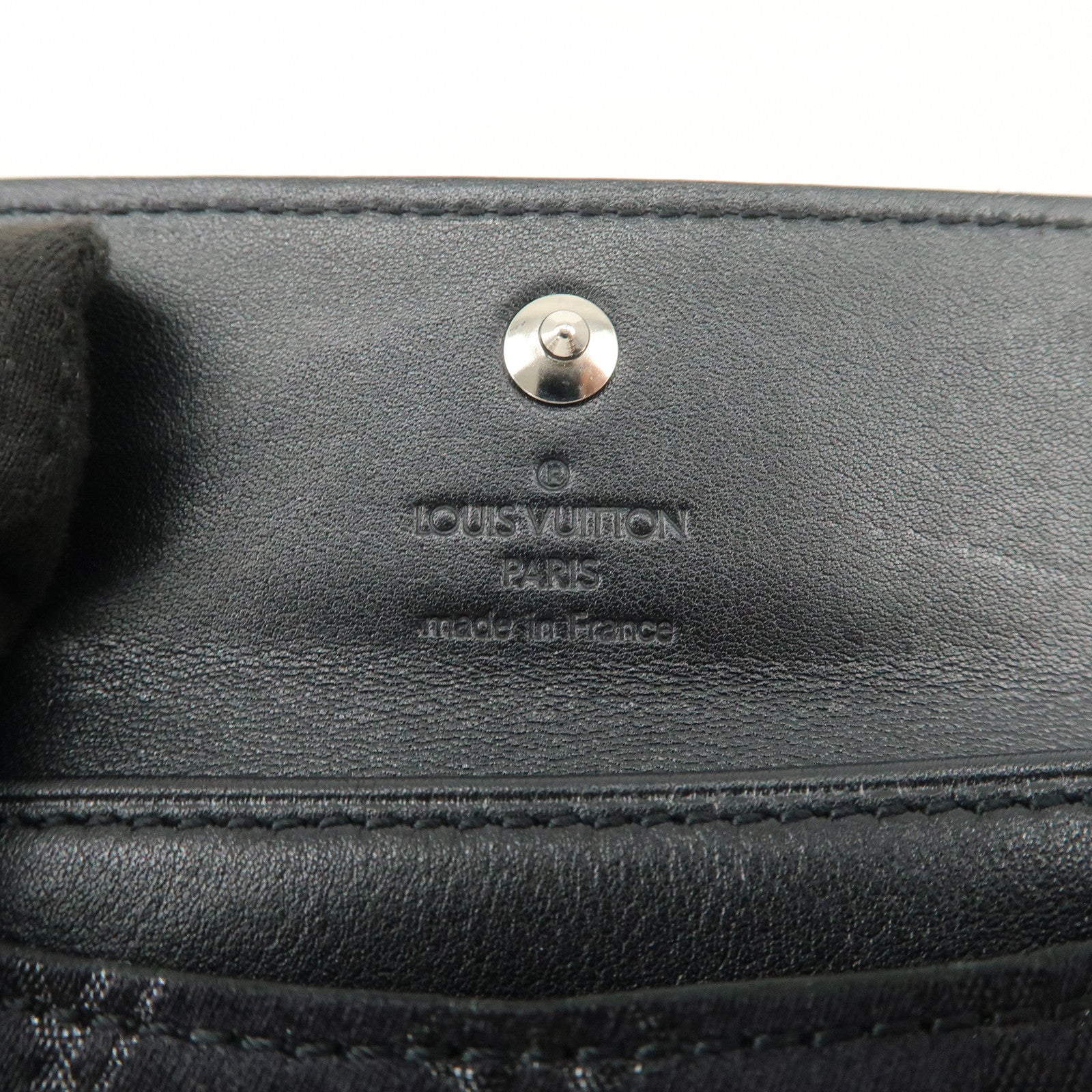 Louis Vuitton Monogram Satin Porte Monnaie Coin Case Noir M92137