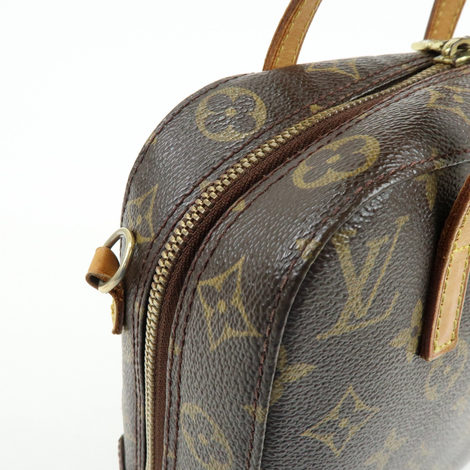 Louis Vuitton Monogram Spontini Hand Bag Brown M47500