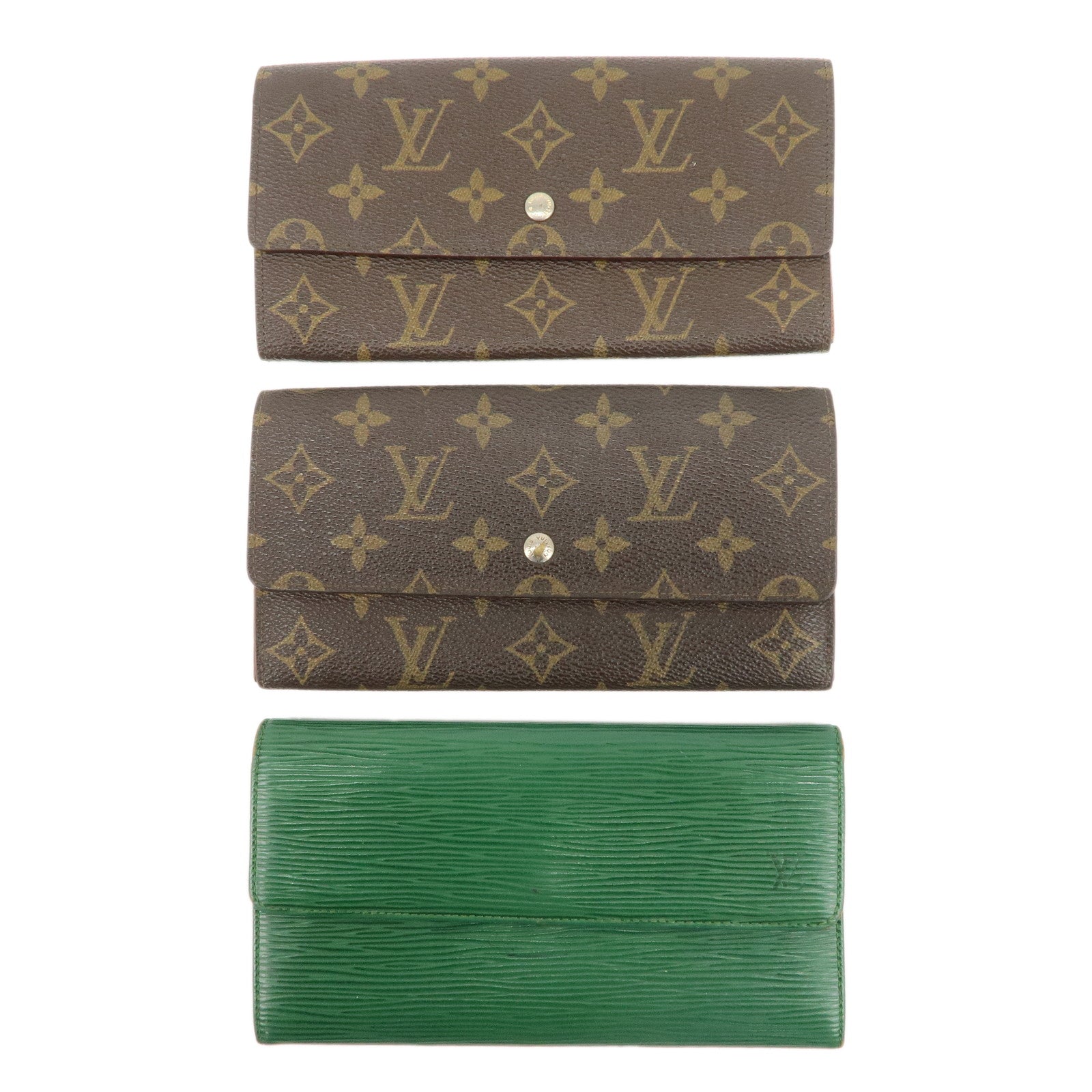 Louis Vuitton Monogram Epi Set of 3 Wallets M61723 M61724 M63574