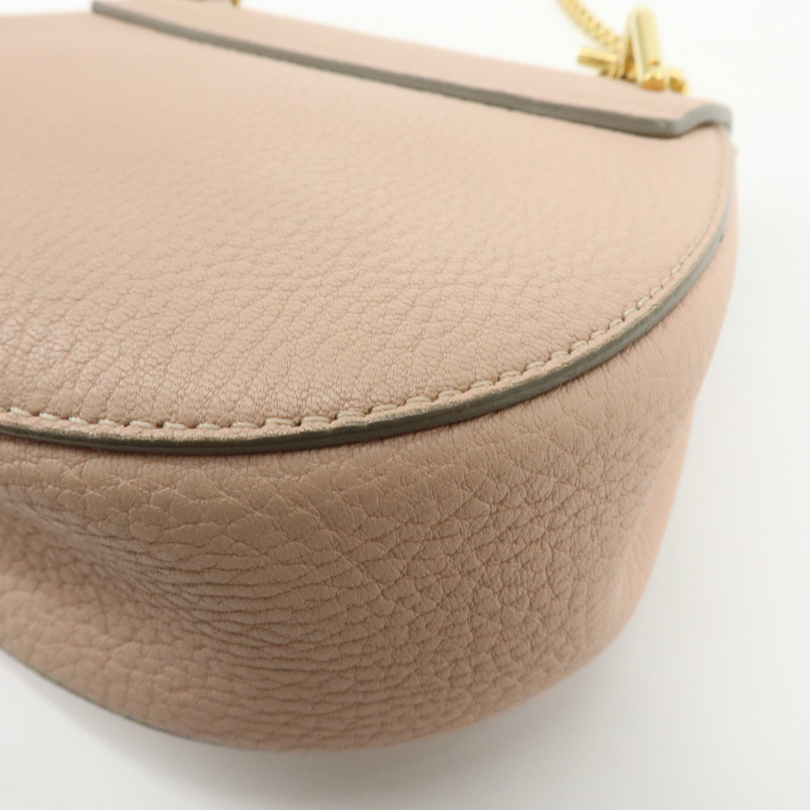 Chloe Drew Calf Leather Shoulder Bag Crossbody Bag Light Pink