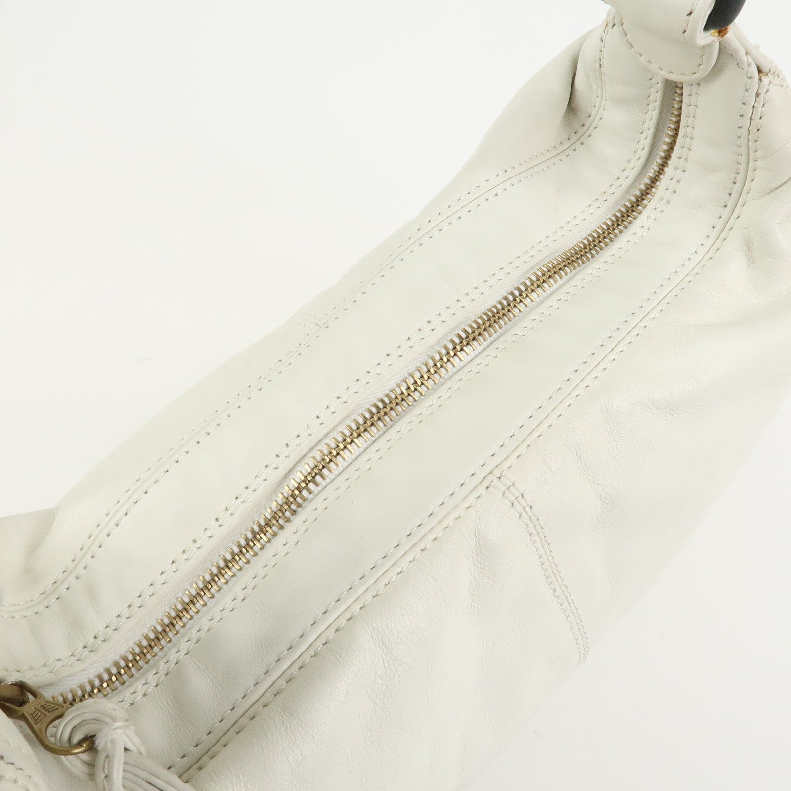 CHANEL Lamb skin Plastic Shoulder Bag Hand Bag White Black