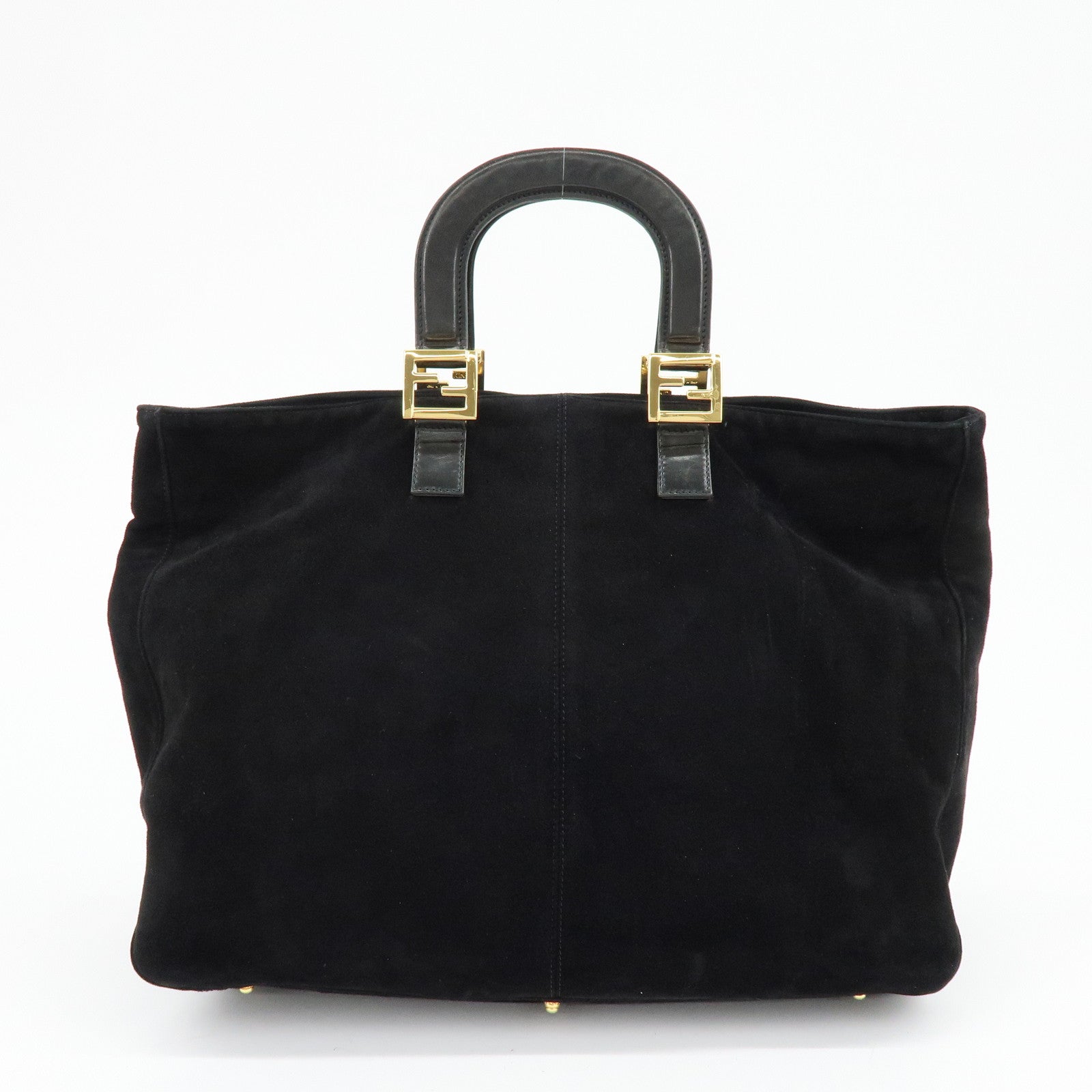 Hayapigu様　tdfブラック38 FENDI Suede Leather Tote Bag Hand Bag Black 230826693009
