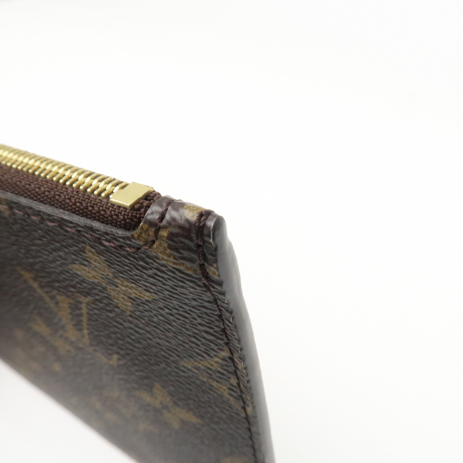 Louis Vuitton Monogram Pouch For Neverfull MM Brown Fuchsia Used