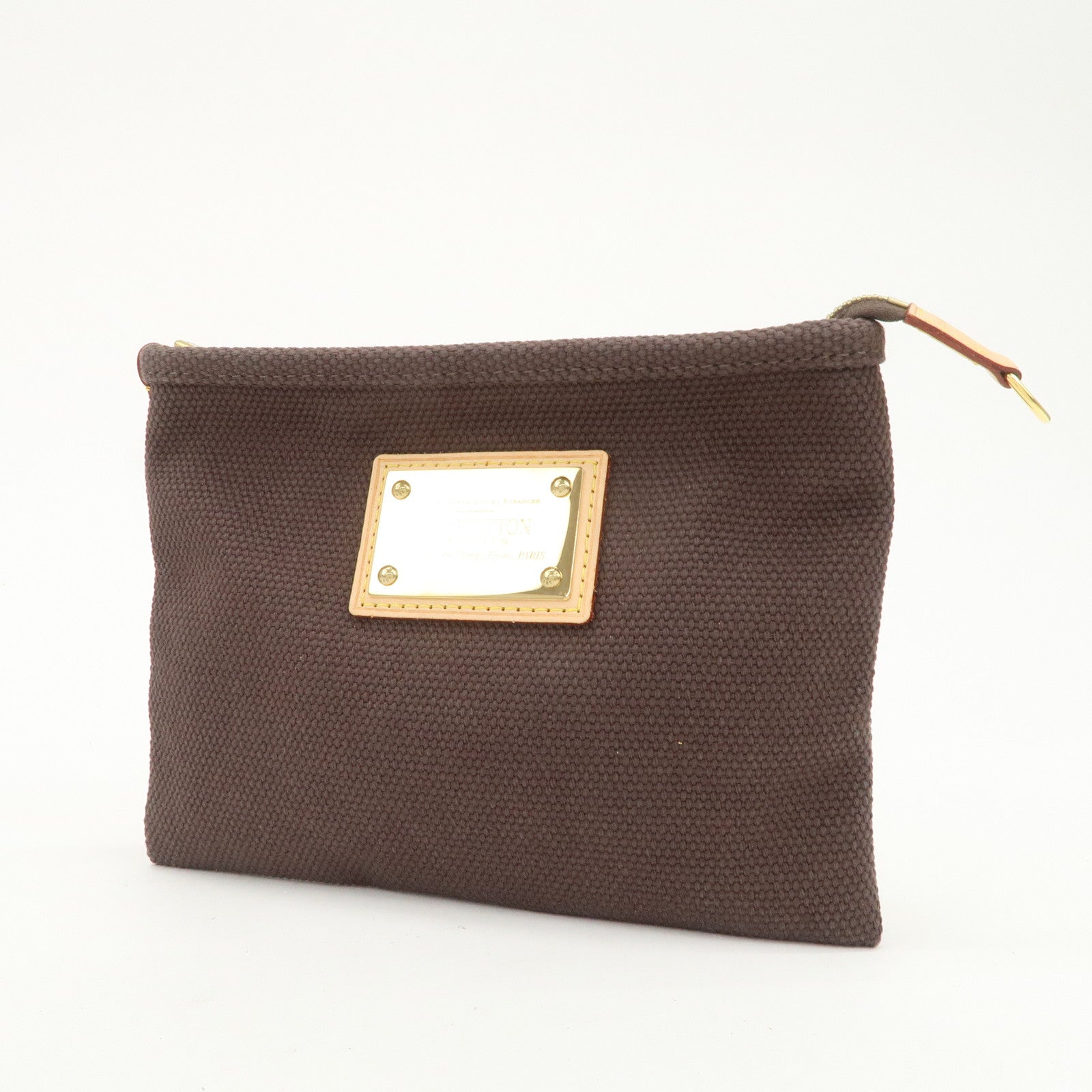 Louis Vuitton Set of 2 Antigua Pochette Plat PM Pouch M40068 M40069