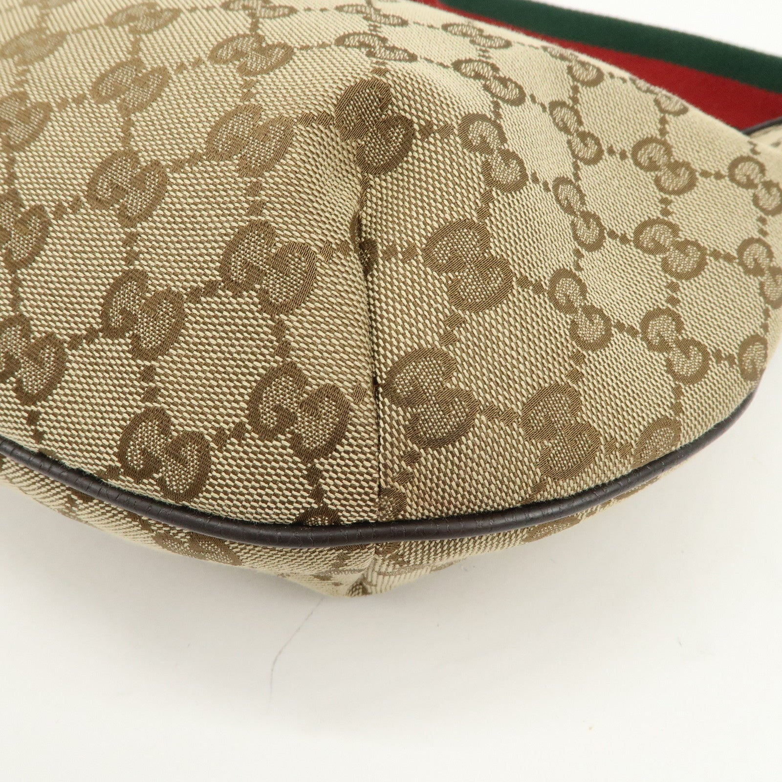 GUCCI Sherry GG Canvas Leather Shoulder Bag Crossbody Bag 181092