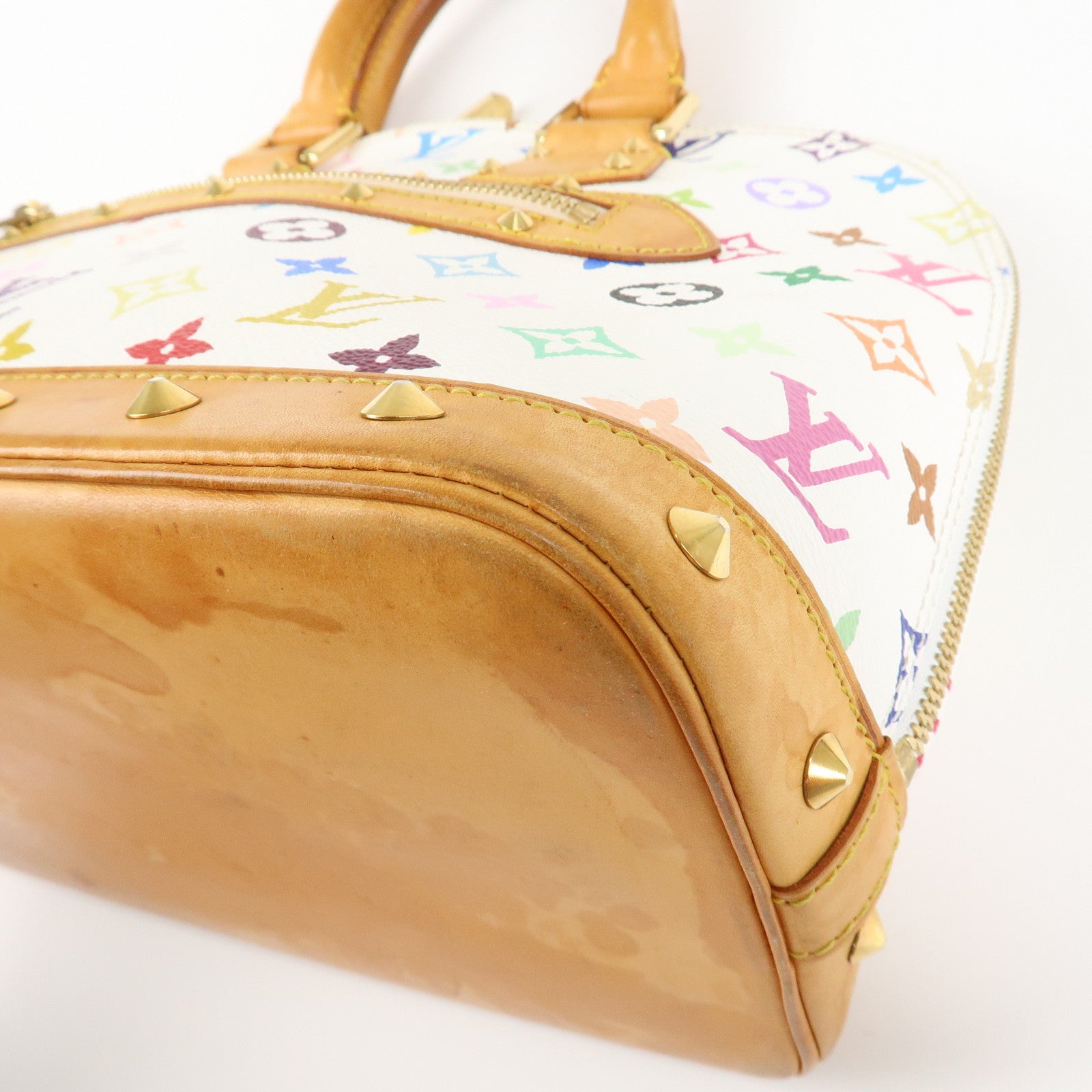 Louis Vuitton Monogram Multicolor Alma Hand Bag Blanc M92647