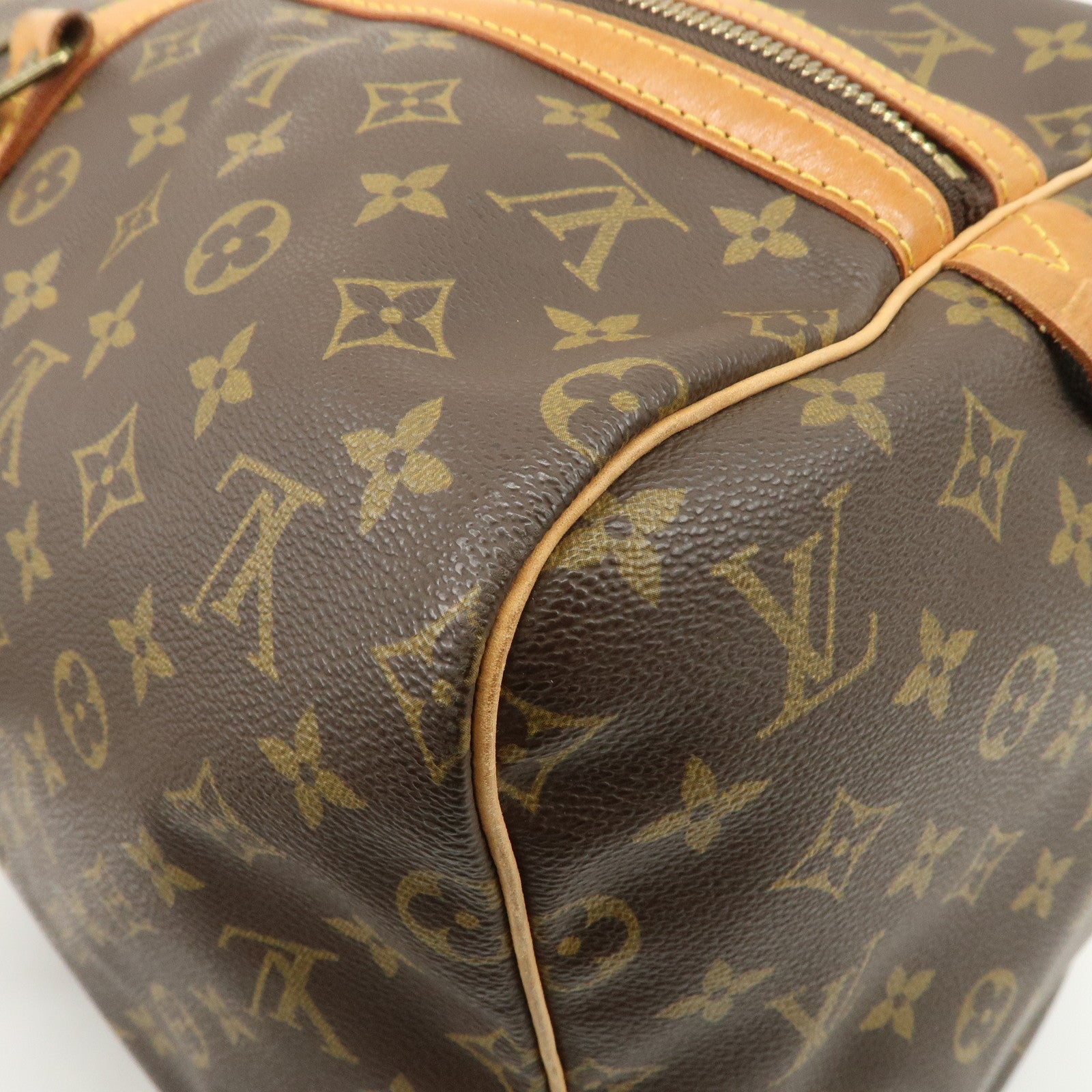 Louis Vuitton Monogram Sac Souple 55 Boston Bag Brown M41622